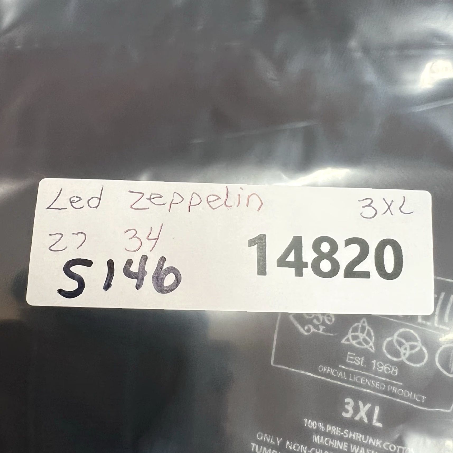 Vintage VINTAGE Band T-Shirt Men's Size 3XL Blue Slayer Led Zeppelin Tie-Dye Short Sleeve Graphic Print Size US XXL / EU 58 / 5 - 7 Thumbnail