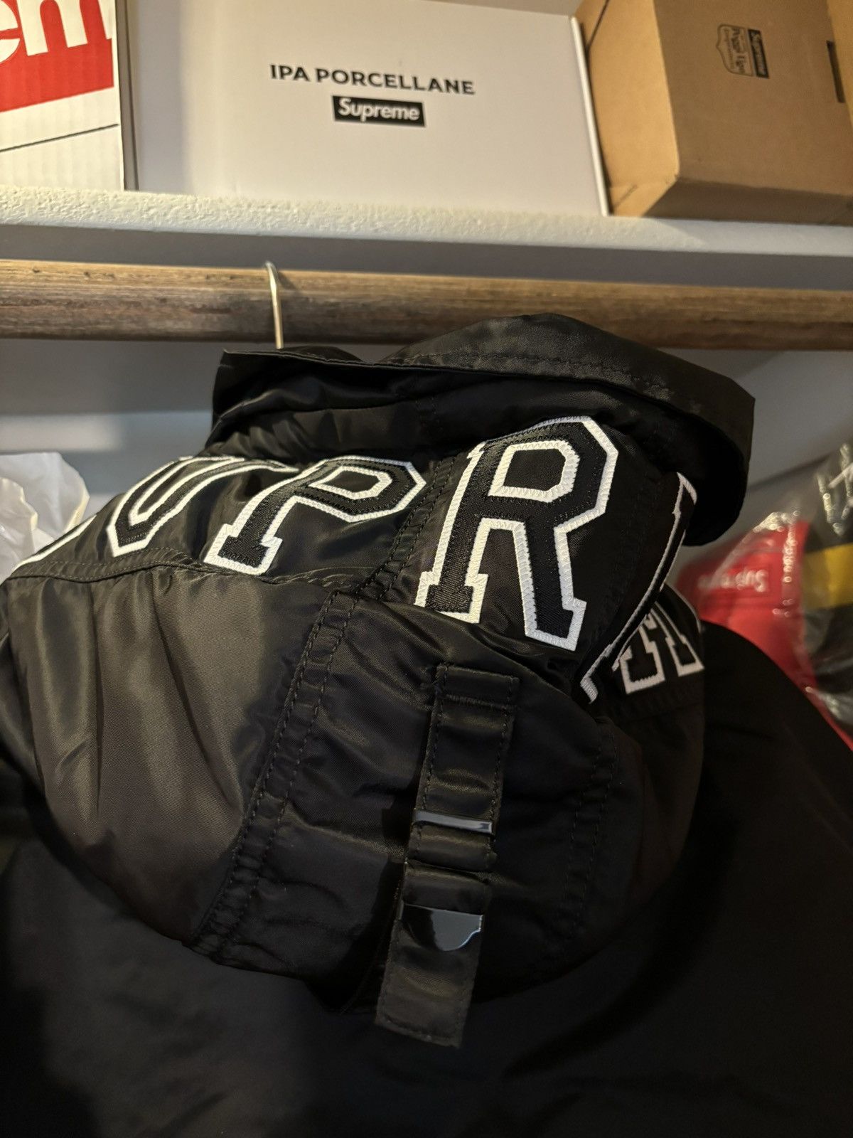 Supreme Supreme Hooded MA-1 jacket black FW21 - Large Size US L / EU 52-54 / 3 - 4 Thumbnail