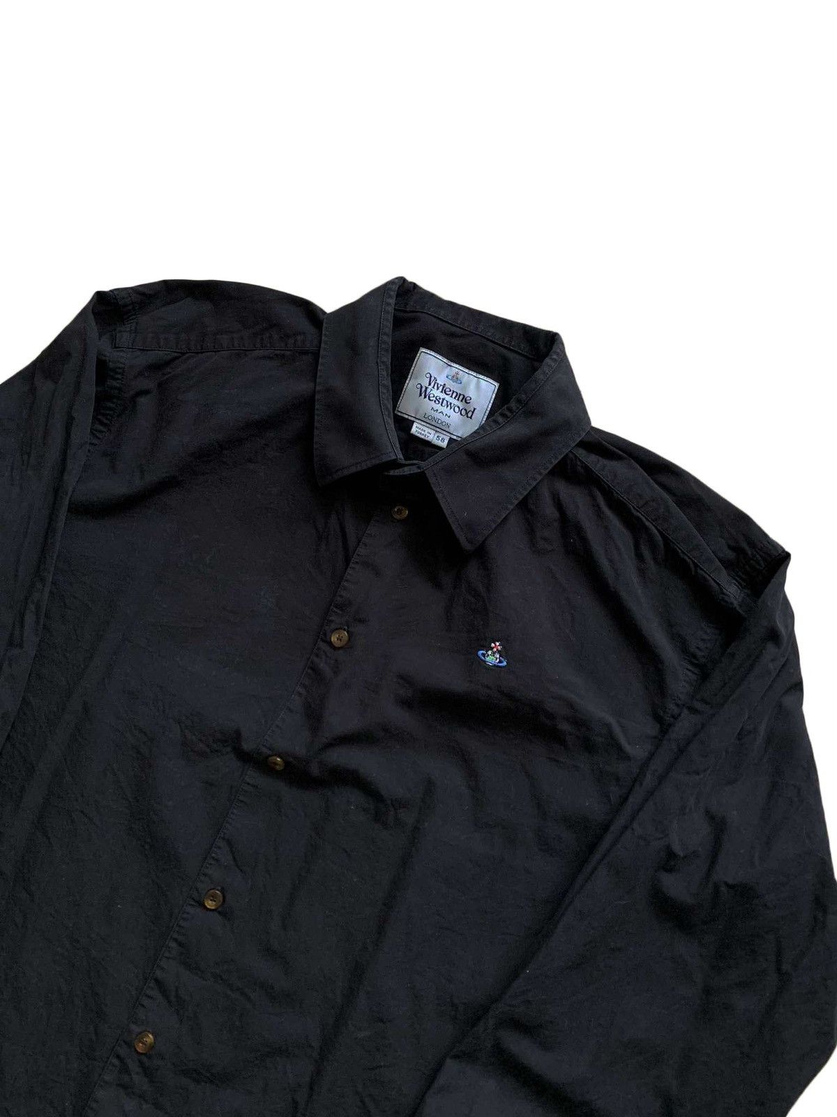 Vintage × Vivienne Westwood Vivienne Westwood Shirt Mens 58 Plain Black Long Sleeve Size US XL / EU 56 / 4 - 2 Thumbnail