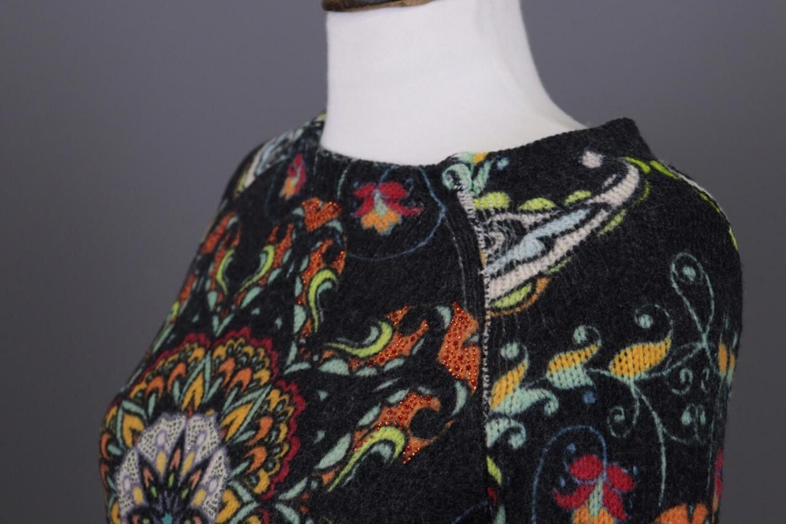 Designer Princess Goes Hollywood Gray Floral Sweater Size 36 / M Size M / US 6-8 / IT 42-44 - 8 Thumbnail