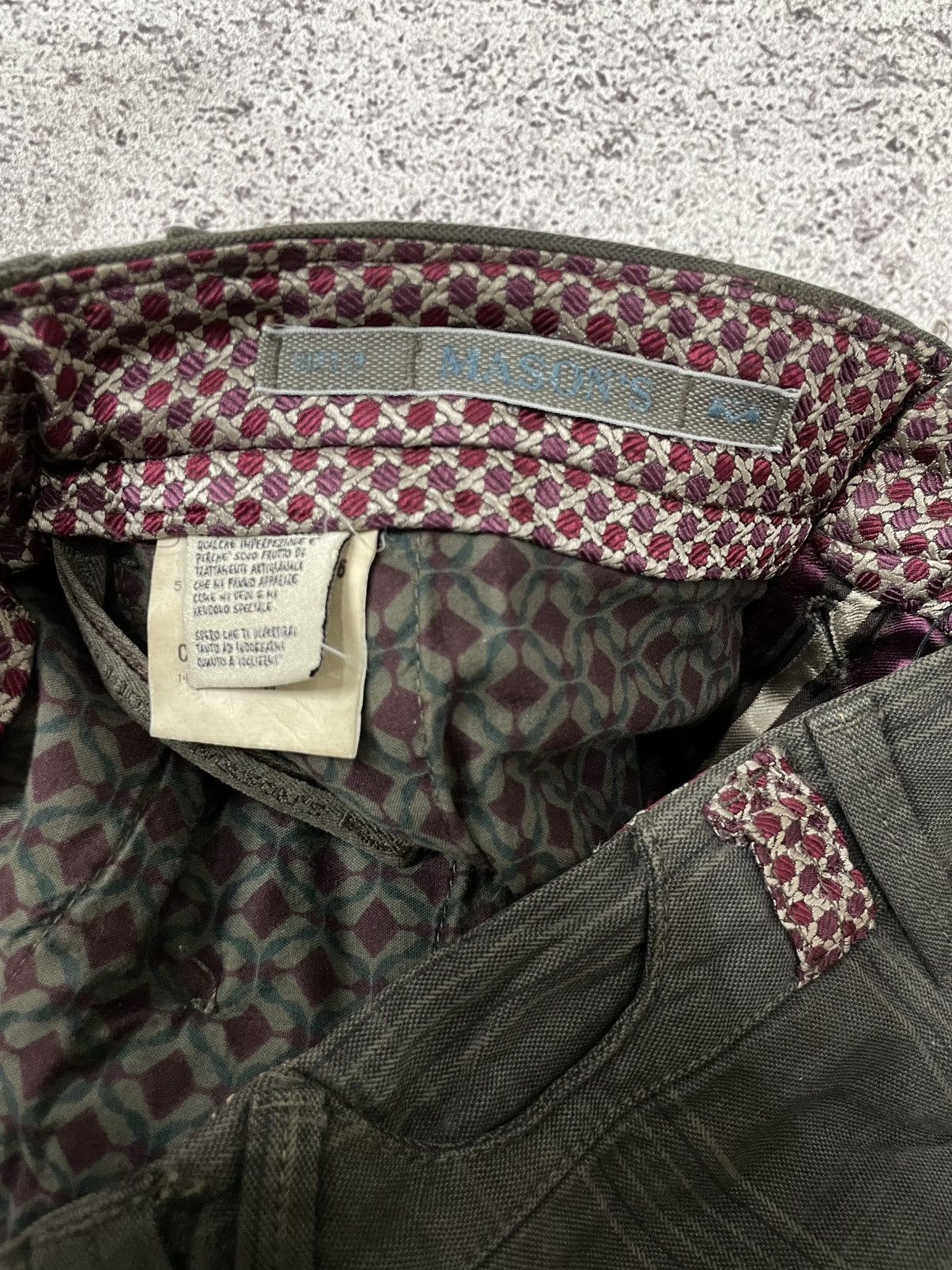 Mason's 🔥🔥🔥ARCHIVE MASONS BUCKLE BACKS LIMITED EDITION PANTS Size US 31 - 7 Thumbnail