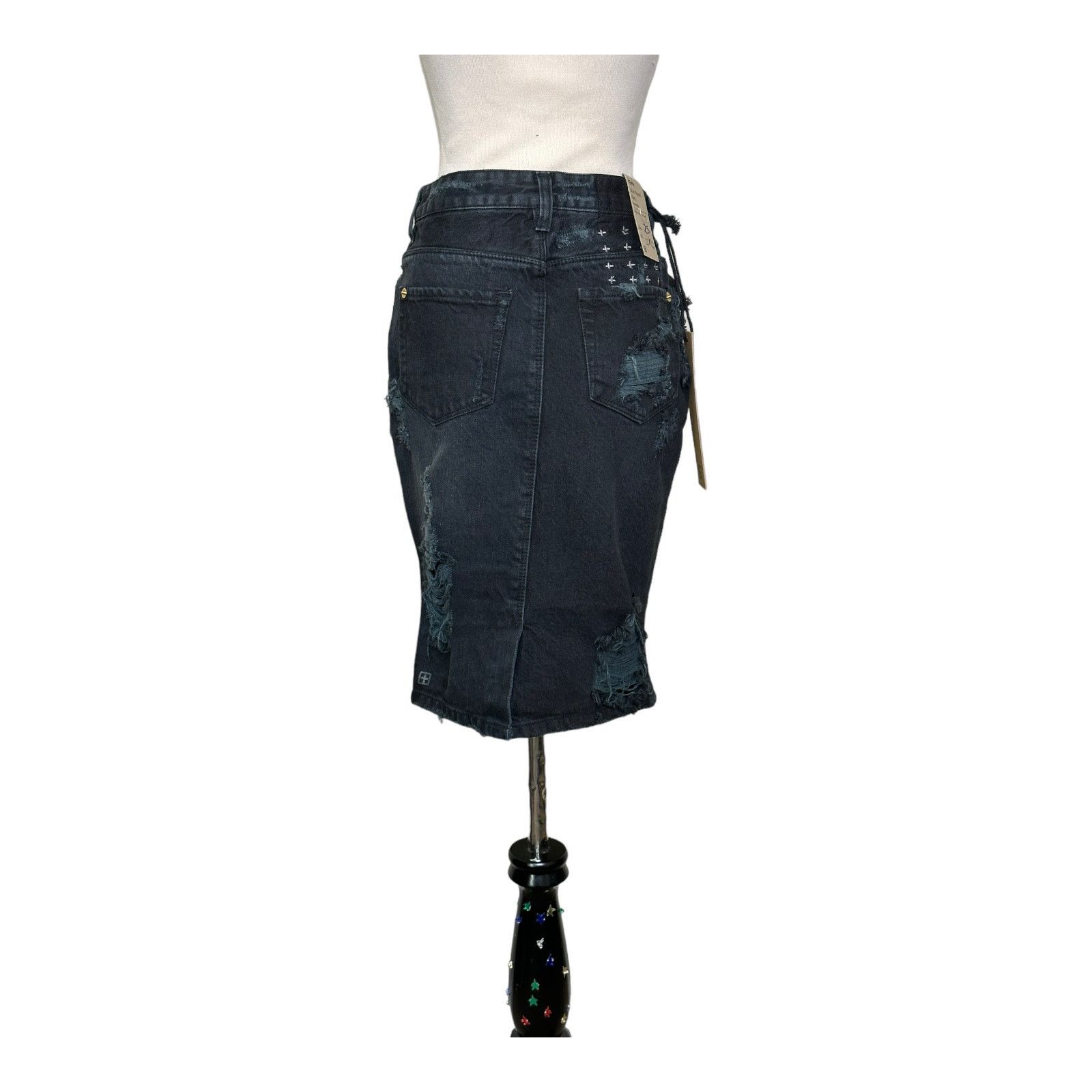 Ksubi Ksubi black high & wasted jean mini skirt size 25 - 0 Size 25" / US 0 / IT 36 - 13 Thumbnail