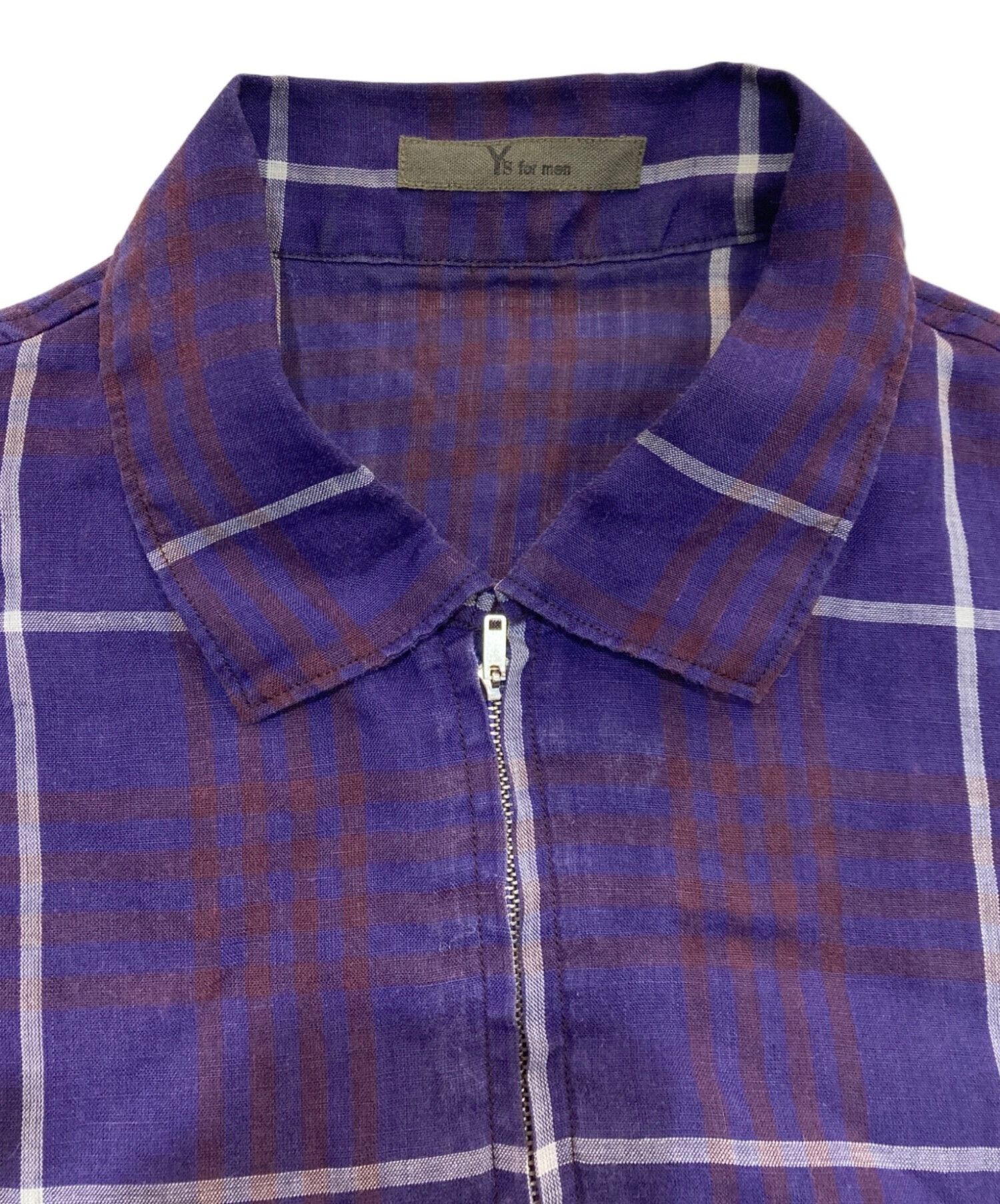 Yohji Yamamoto Checkered Linen Zip Shirt Size US M / EU 48-50 / 2 - 4 Thumbnail