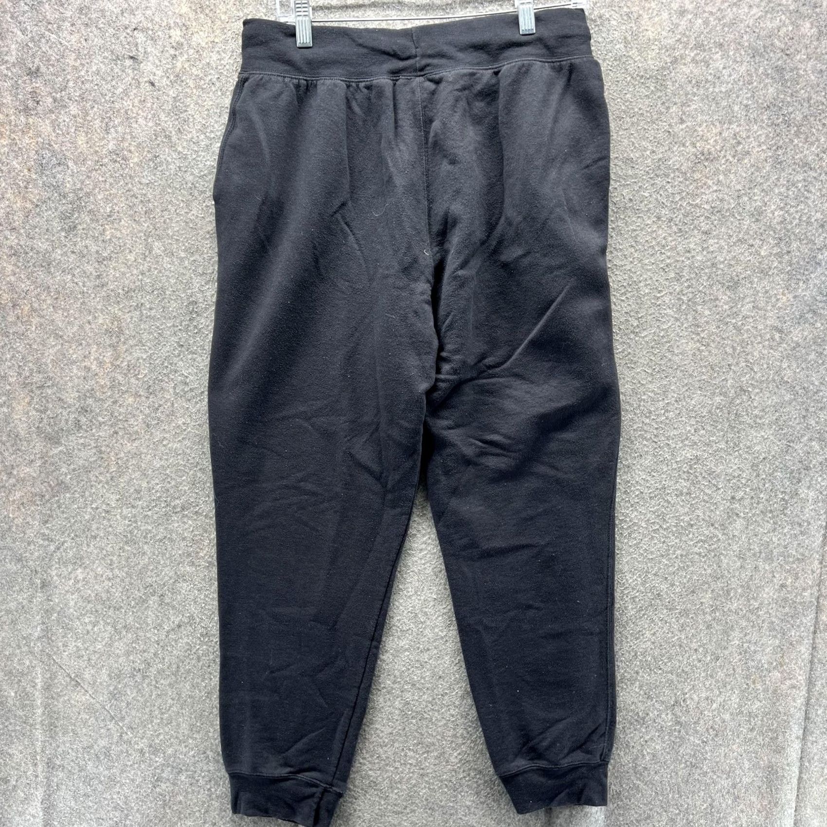 Champion Champion Pants Mens Large Black Fleece Jogger Sweatpants Drawstring Pockets Size US 33 - 2 Thumbnail