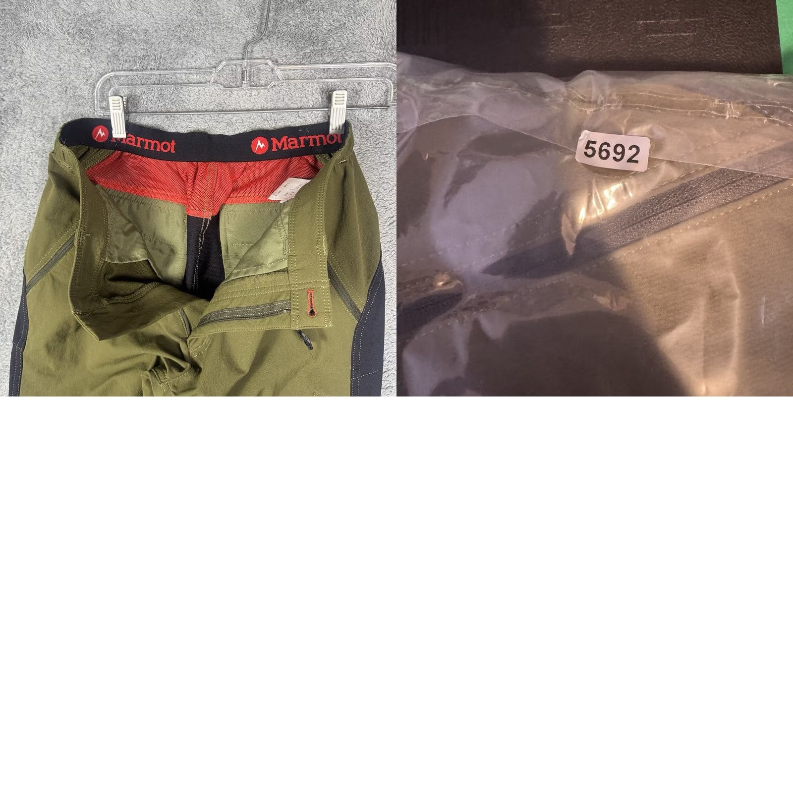 Marmot Marmot Pants Mens L 30x30 Softshell Tech Cargo Belted Olive Highland Performance Size US 33 - 10 Thumbnail