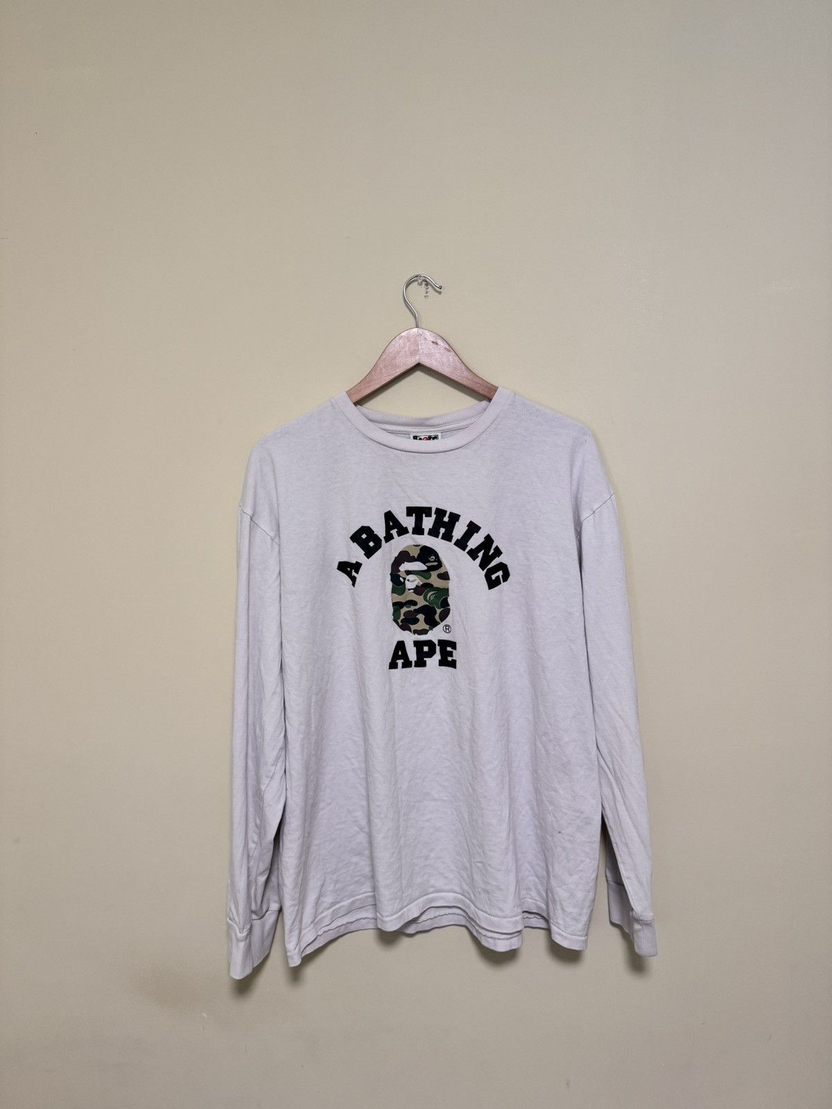 Bape A Bathing Ape Green Camo L/S T-Shirt Size US XXL / EU 58 / 5 - 1 Thumbnail