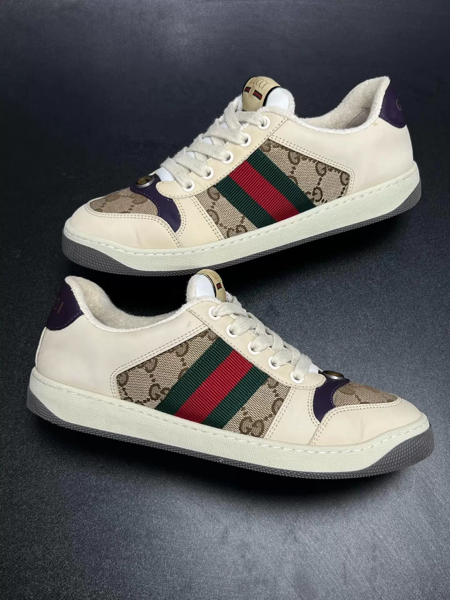 Gucci GUCCI Enamel Dirty Sneakers Ebony 38 Size US 7.5 / IT 37.5 - 5 Thumbnail