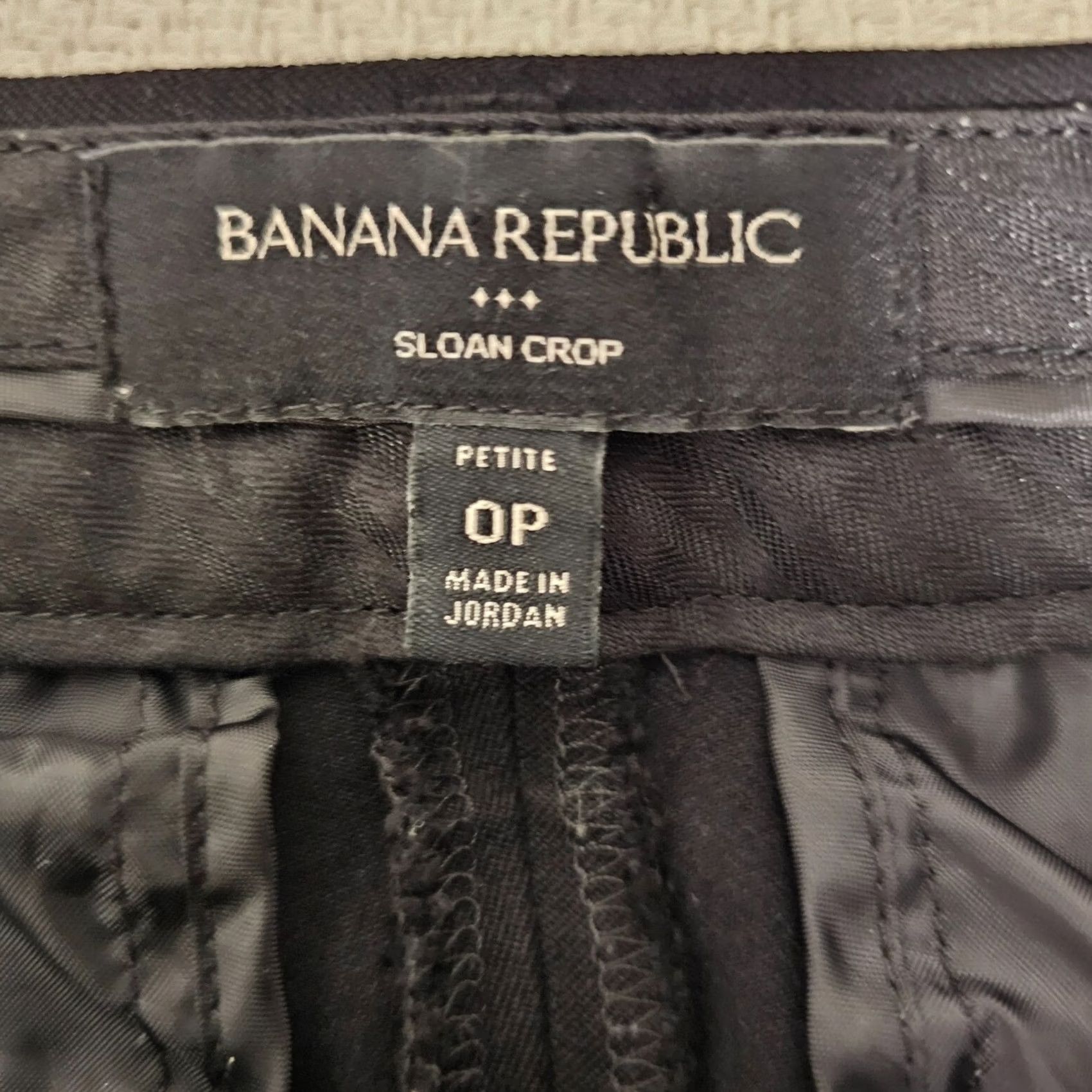 Banana Republic Banana Republic Sloan Cropped Ankle Pants Black 0P Petite Women Size 25" / US 0 / IT 36 - 3 Thumbnail