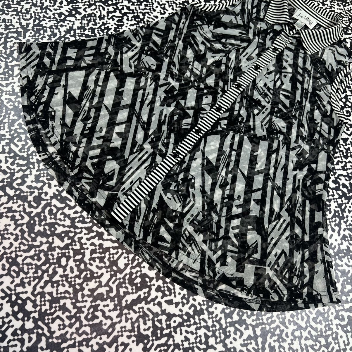 Joseph Ribkoff Vintage Y2K Joseph Ribkoff Mesh Abstract Style Blouses Size M / US 6-8 / IT 42-44 - 9 Thumbnail