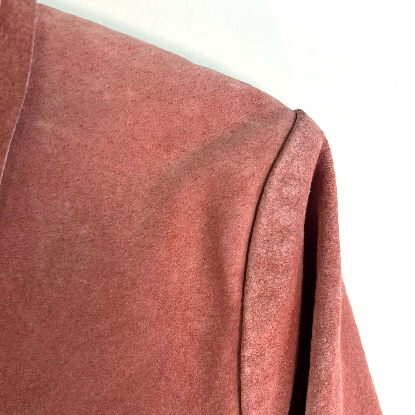 Vintage VINTAGE Monterey Bay Clothing Company Women's Jacket Short Leather Dusty Rose 90s Fall Winter Spring Size L / US 10 / IT 46 - 2 Thumbnail