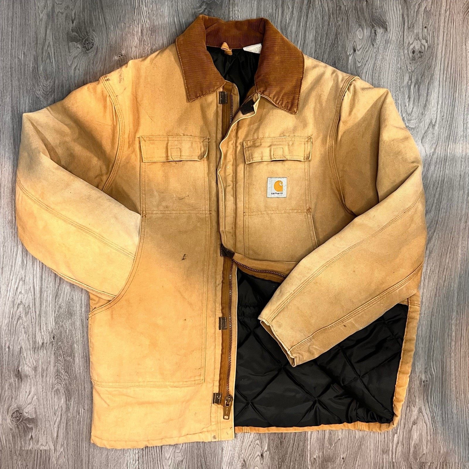 Carhartt VTG Carhartt CQ186 Duck Arctic Quilted Lined Coat USA Sz XL Size US XL / EU 56 / 4 - 1 Thumbnail