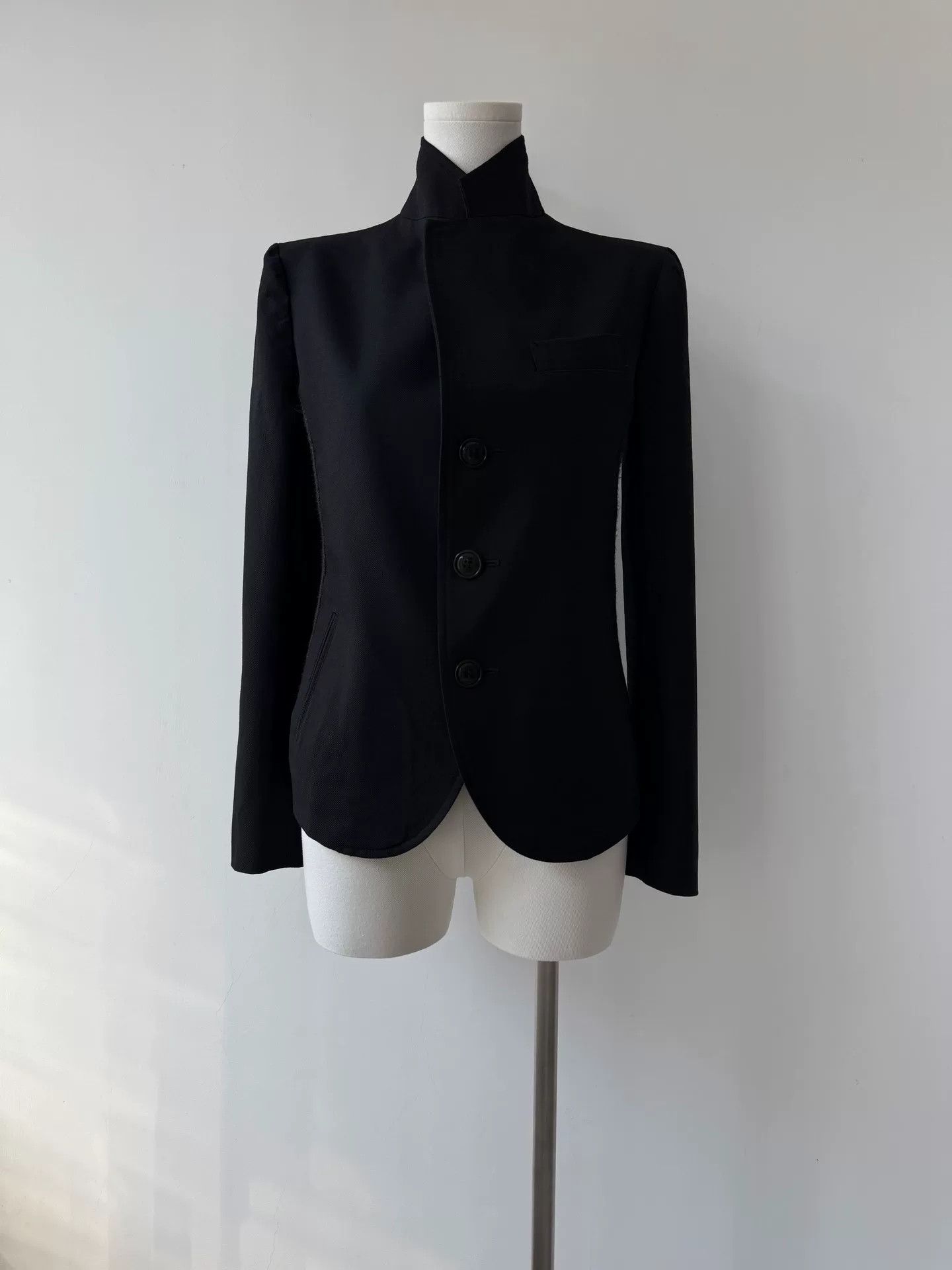Y's minimalist black wool tailored jacket Size M / US 6-8 / IT 42-44 - 1 Thumbnail