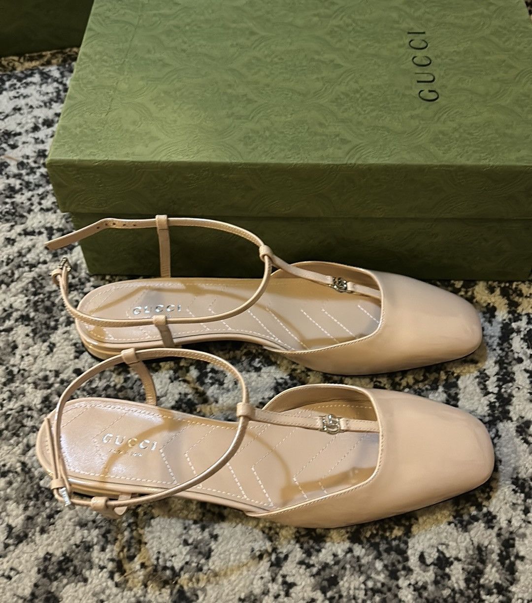 Gucci Gucci Double G patent-finish T-Strap ballerinas Ballet Flat Size US 8.5 / IT 38.5 - 4 Thumbnail