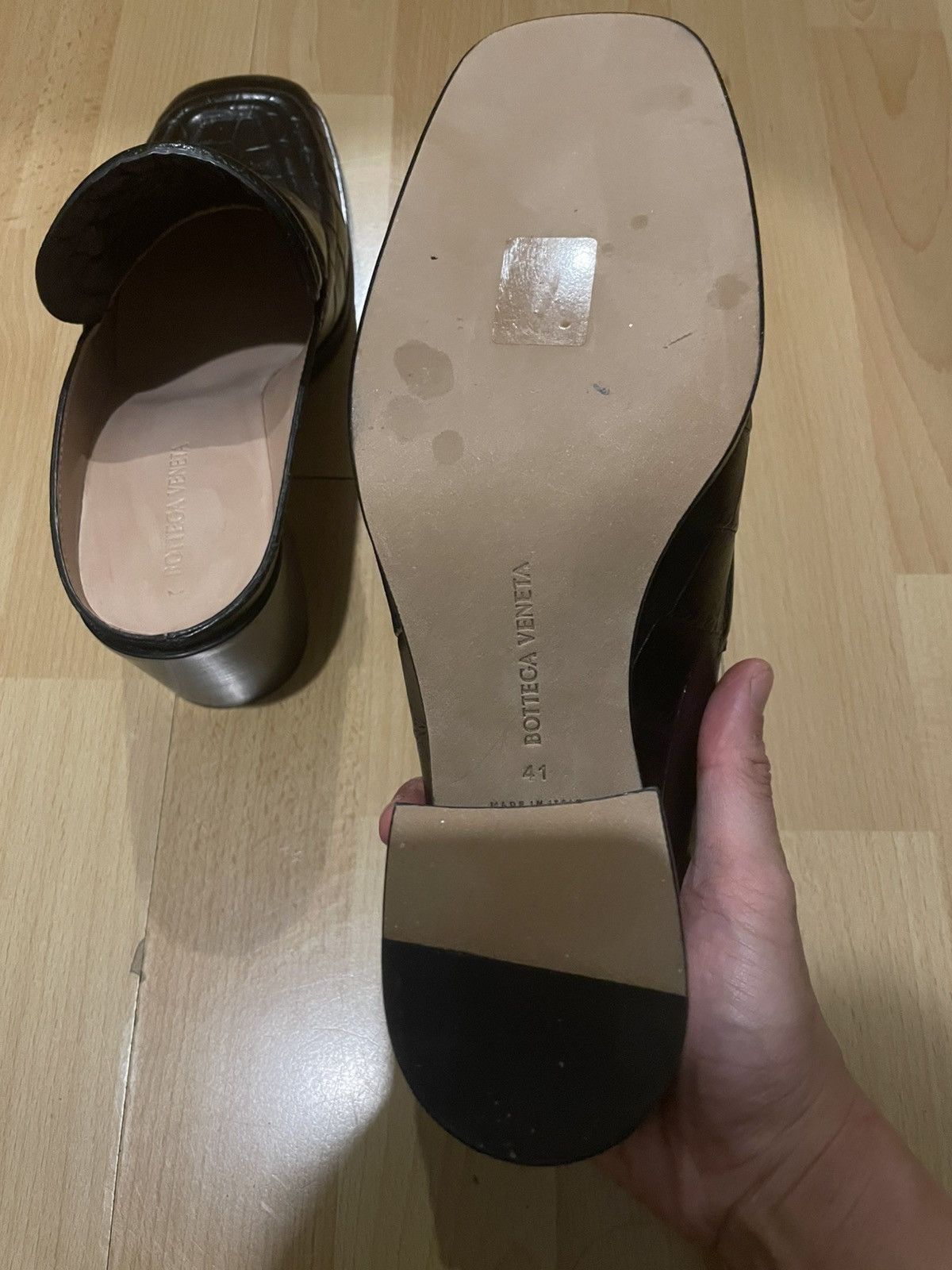Bottega Veneta Bottega Veneta Croc Mules Size US 11 / IT 41 - 5 Thumbnail