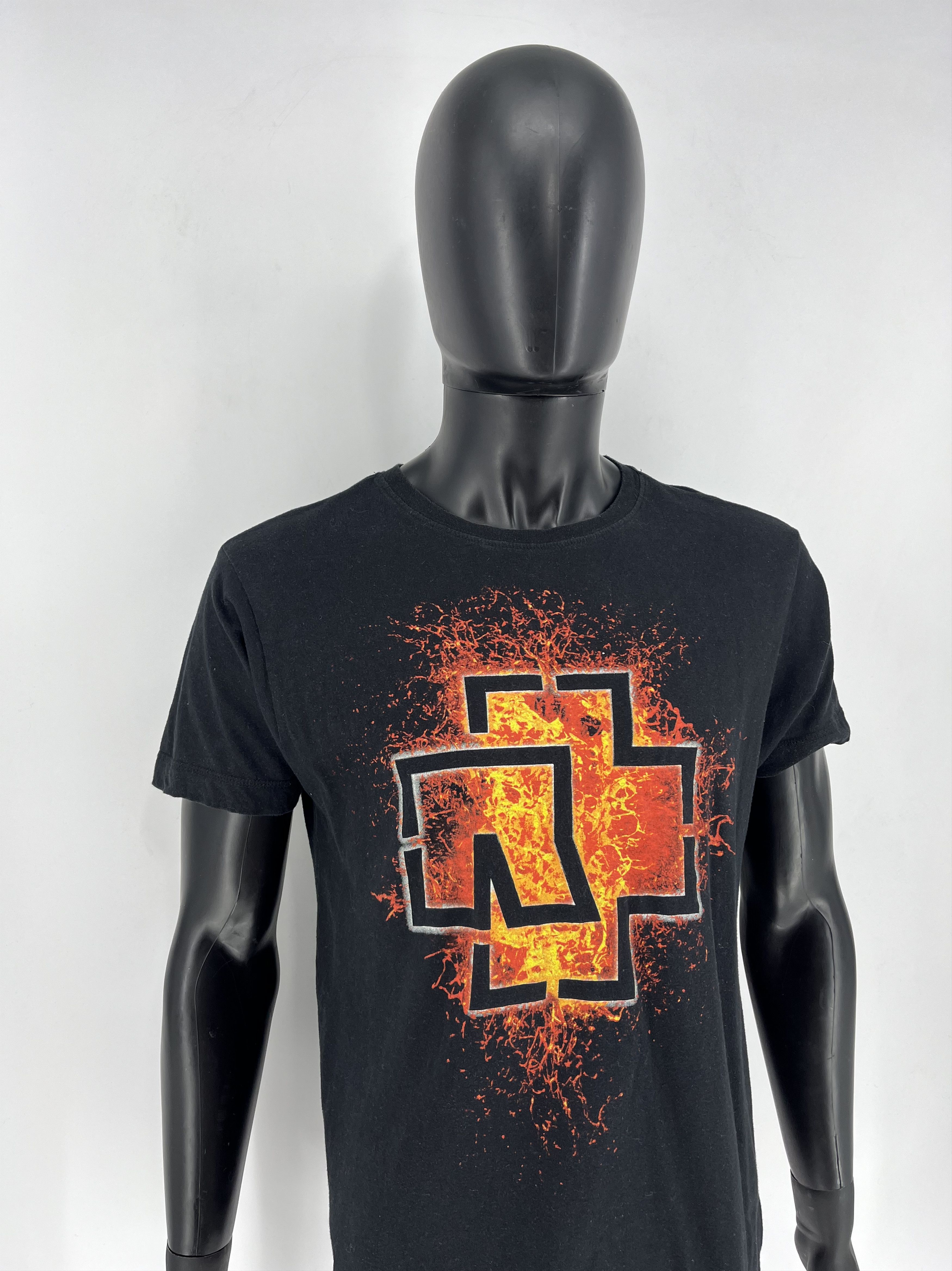 Band Tees Vintage Y2K Rammstein Face Horror Print Band Rock Streetwear Size US M / EU 48-50 / 2 - 3 Thumbnail