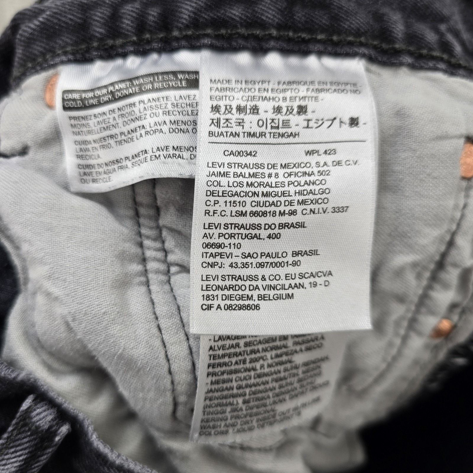 Levi's Levis 501 Mens Black Button Fly Jeans 38x31 Straight Leg Size US 38 / EU 54 - 4 Thumbnail