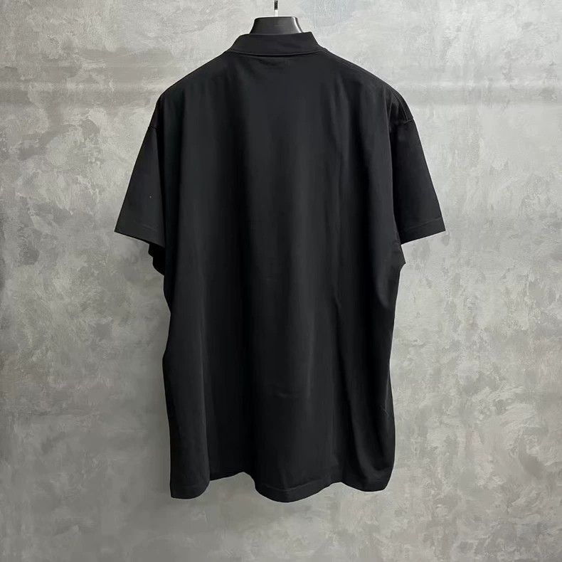 Balenciaga Balenciaga Black Logo Embroidered Short Sleeve Tshirt-2505 Size US S / EU 44-46 / 1 - 6 Thumbnail