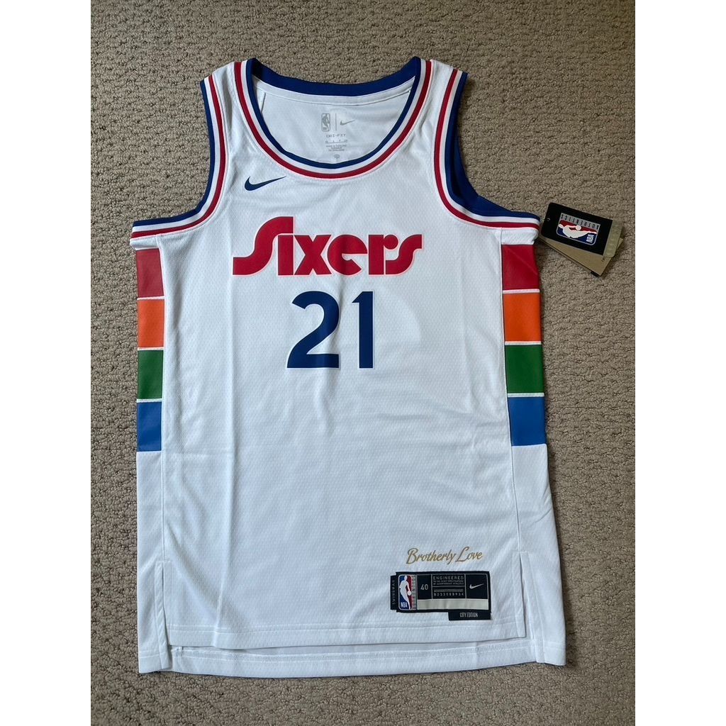 Nike Nike Embiid Philadelphia 76ers Sixers Spectrum Jersey Mens S Size US S / EU 44-46 / 1 - 5 Thumbnail