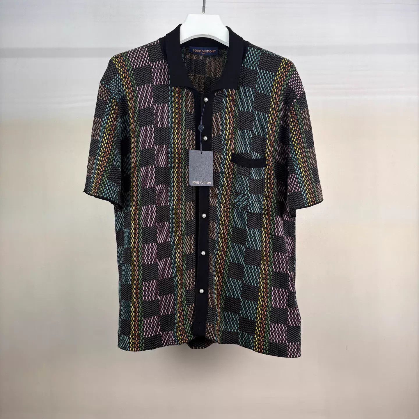 Louis Vuitton LV Rainbow Damier Men's Short Sleeve Polo XL Italy Size US XL / EU 56 / 4 - 1 Thumbnail