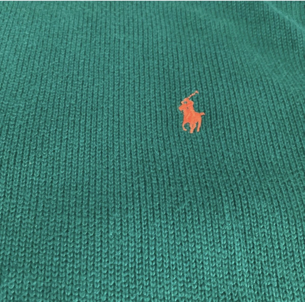 Polo Ralph Lauren green Polo Ralph Lauren cotton sweater with an orange logo Size US XL / EU 56 / 4 - 6 Thumbnail