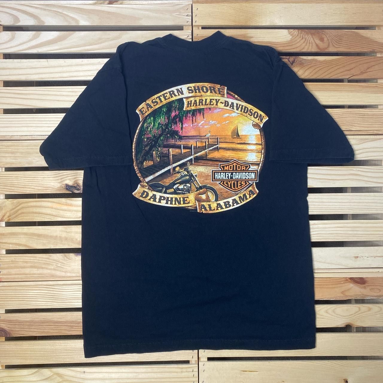 Harley Davidson Harley Davidson AL 2008 Black Biker Surf Tee Size Large Size US L / EU 52-54 / 3 - 1 Thumbnail