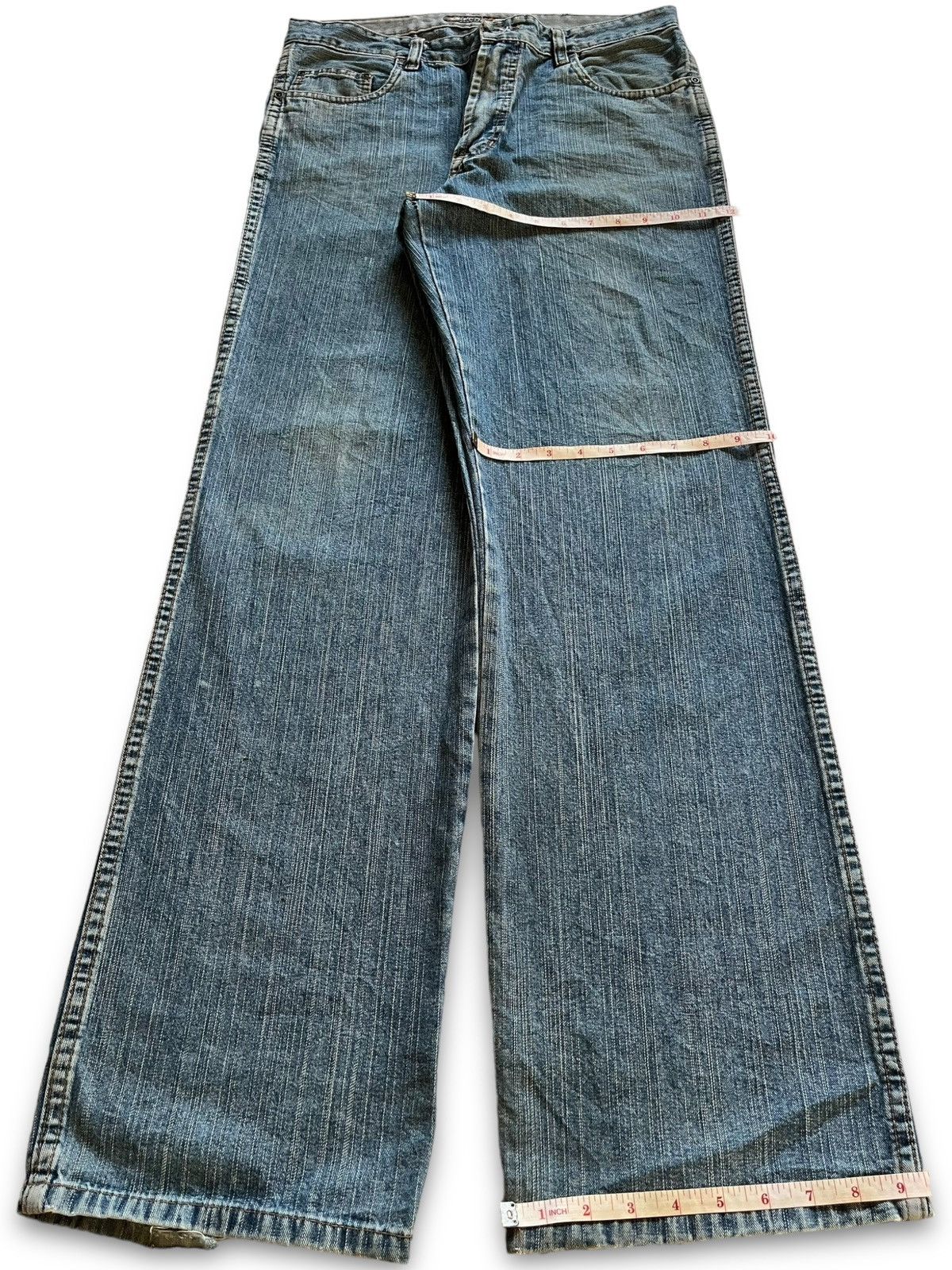 Japanese Brand × Southpole Vintage Japanese Brand Blue Wash Distressed Baggy Jeans Size US 32 / EU 48 - 12 Thumbnail