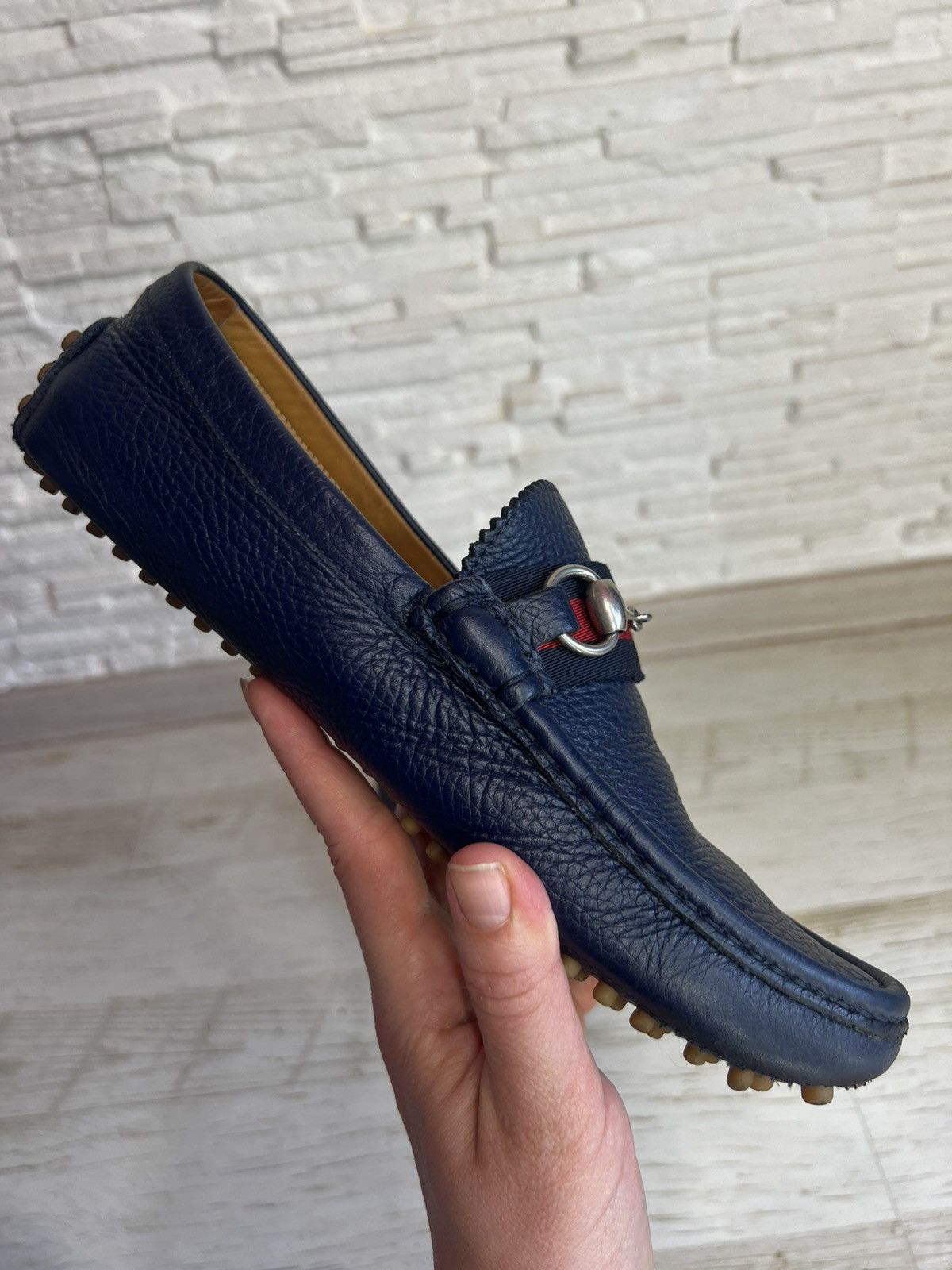 Gucci Gucci Dark Blue Leather Loafers Moccasins US 7.5 EU40.5 Size US 7.5 / EU 40-41 - 13 Thumbnail
