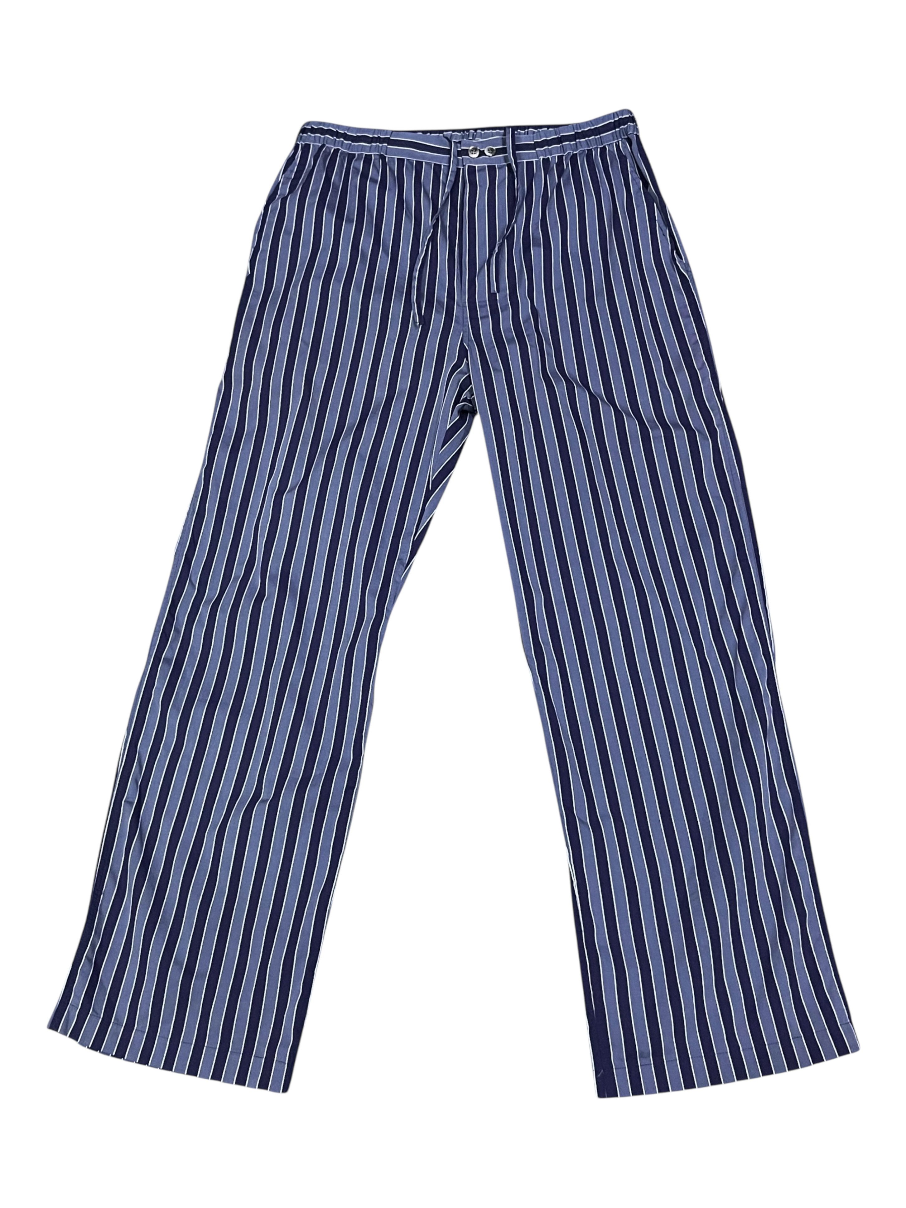 Yves Saint Laurent VERYRARE🔥Vintage YSL Stripe Pajama Set Big Logo Embroidery Size US M / EU 48-50 / 2 - 7 Thumbnail