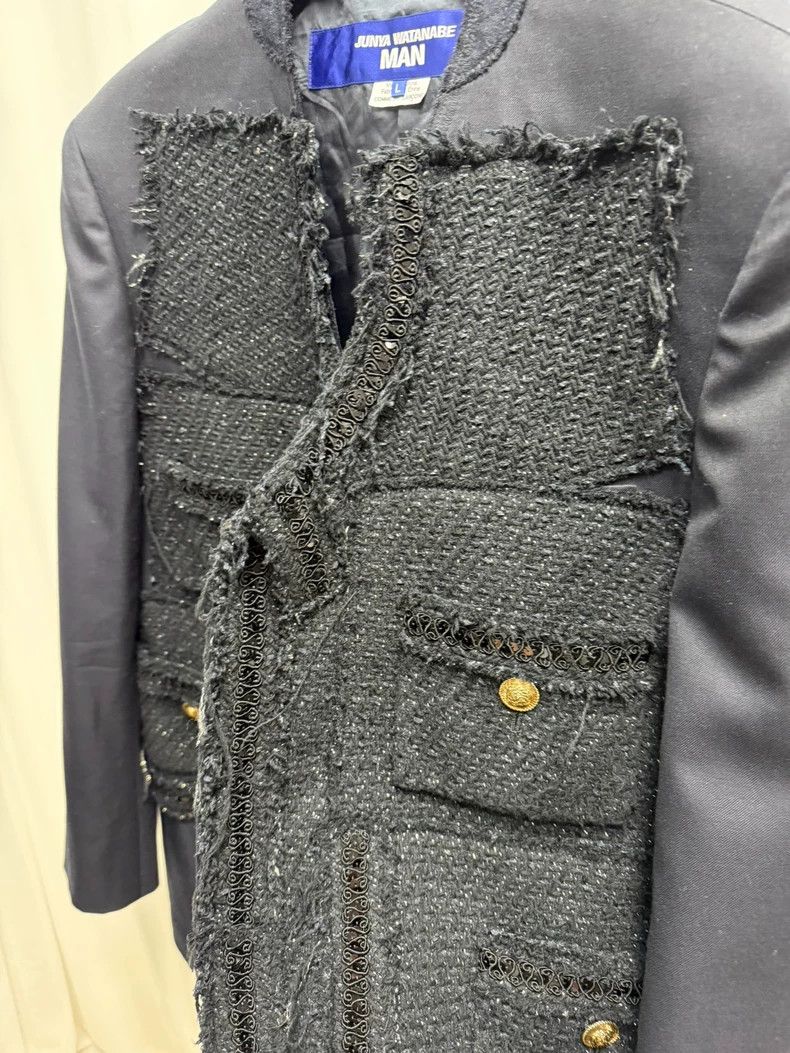 Junya Watanabe Junya watanabe size l Small fragrant tweed spliced wool bl Size 36R - 7 Thumbnail