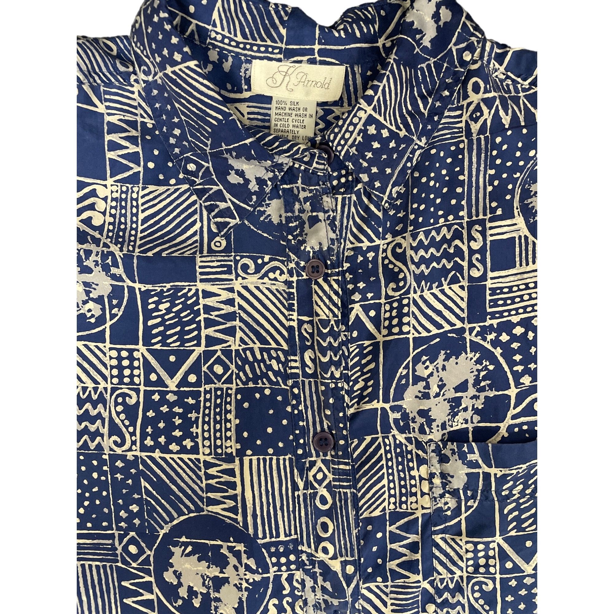 Other K Arnold Men's Silk Button down long Sleeve Shirt Size M SKU Size US M / EU 48-50 / 2 - 3 Thumbnail