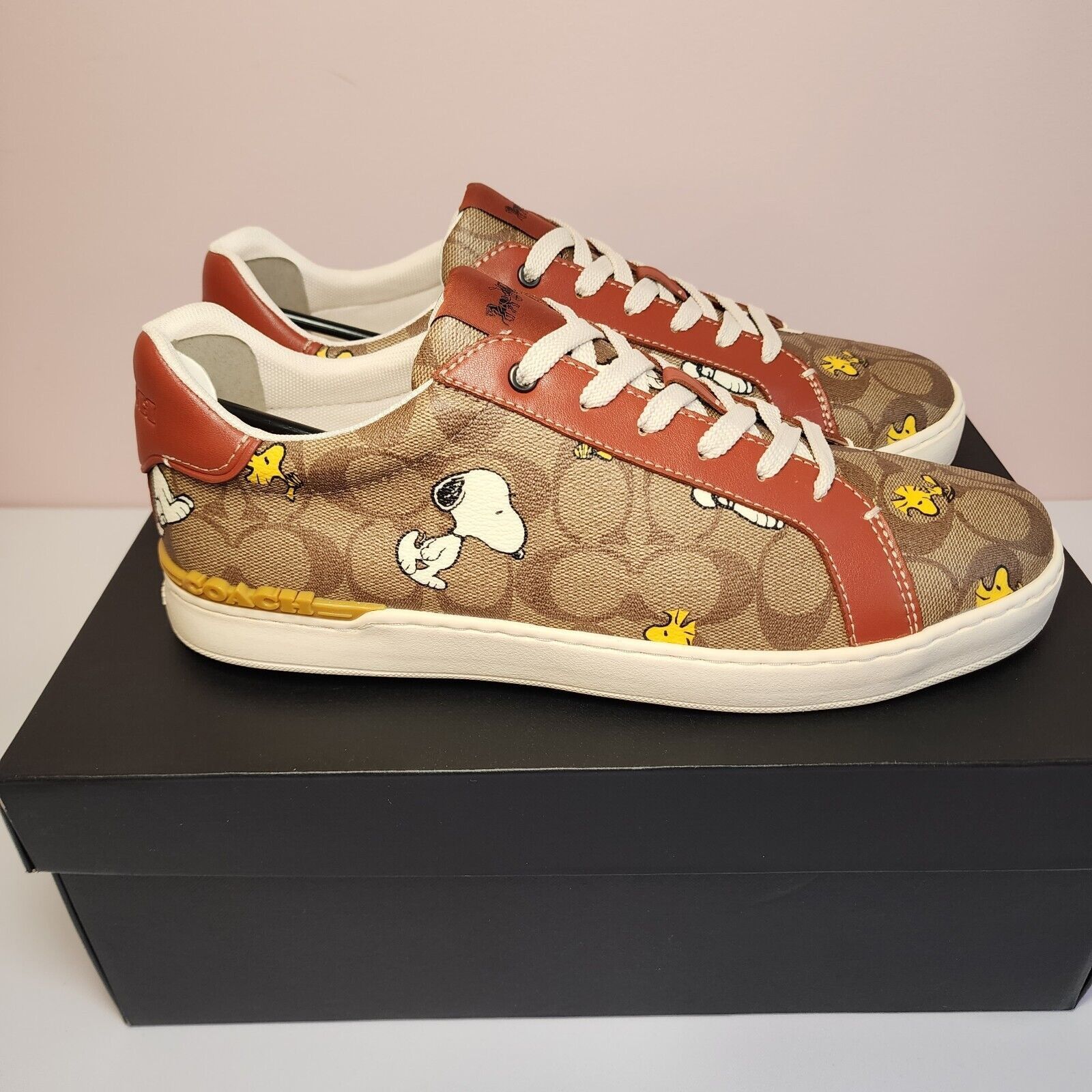 Coach CF162 COACH PEANUTS SNEAKERS SNOOPY WOODSTOCK MEN'S 11.5 D Size US 11.5 / EU 44-45 - 5 Thumbnail