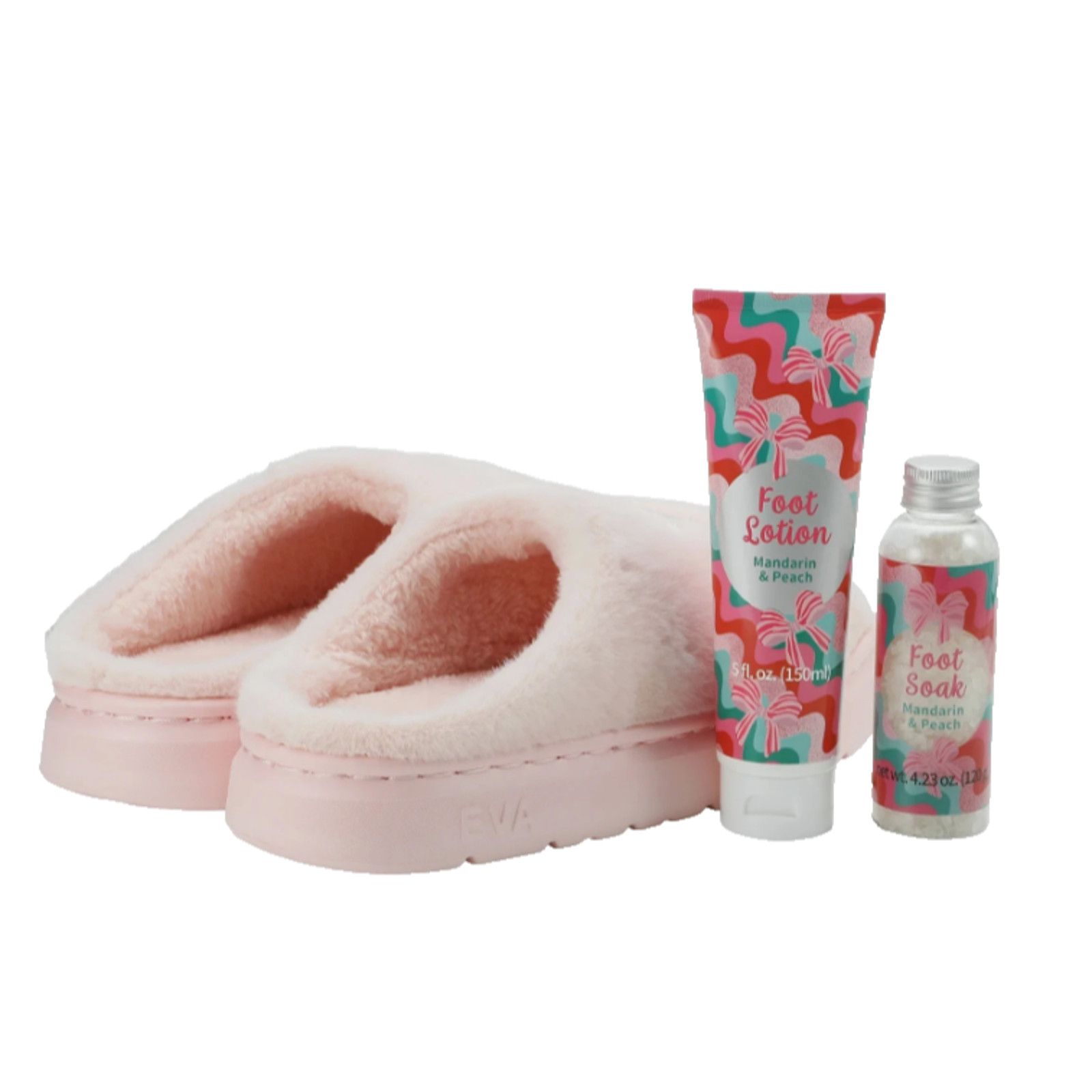 Other Foot Care Set 3pc-Mandarin Peach Lotion, Mineral & Slippers Size US 10 / IT 40 - 2 Thumbnail