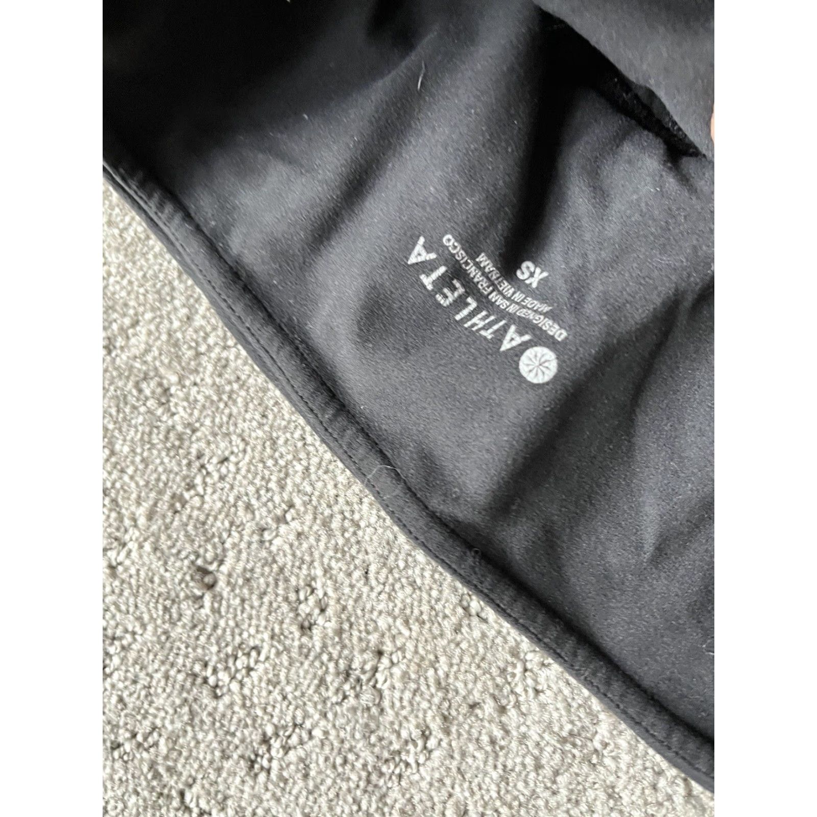 Athleta ATHLETA Black Striped Compression Leggings Women’s XS Activewear Size 26" / US 2 / IT 38 - 5 Thumbnail