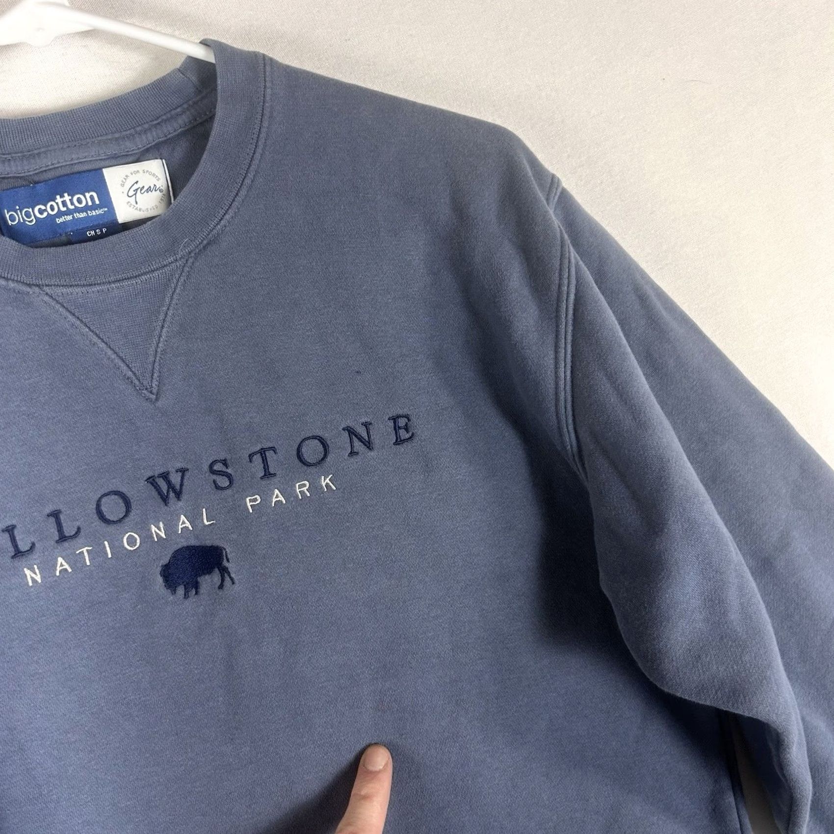 Vintage VINTAGE Yellowstone Sweatshirt Mens Small Blue Long Sleeve BigCotton Casual VTG Size US S / EU 44-46 / 1 - 3 Thumbnail