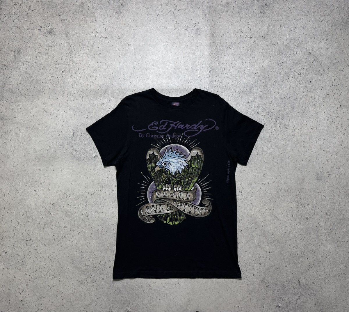 Ed Hardy Ed Hardy by Christian Audigier Big Logo Skull T-Shirt Size M Size US M / EU 48-50 / 2 - 1 Thumbnail