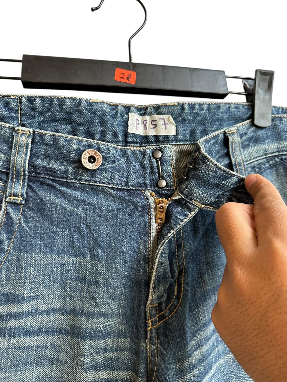 Johnbull Vintage John Bull Y2K Multi Pocket Cargo Denim Pants Size US 31 - 4 Thumbnail