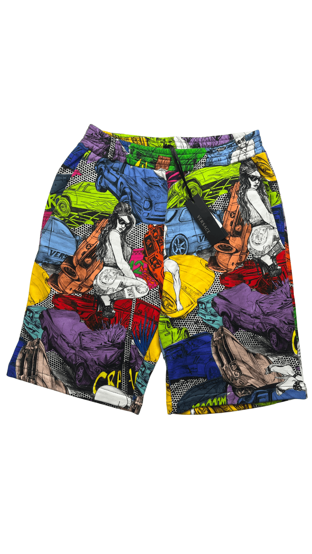 image of Versace 5-45 NWT Msrp $850 Men's Sweat Shorts 100% Cotton Small (Size 30)