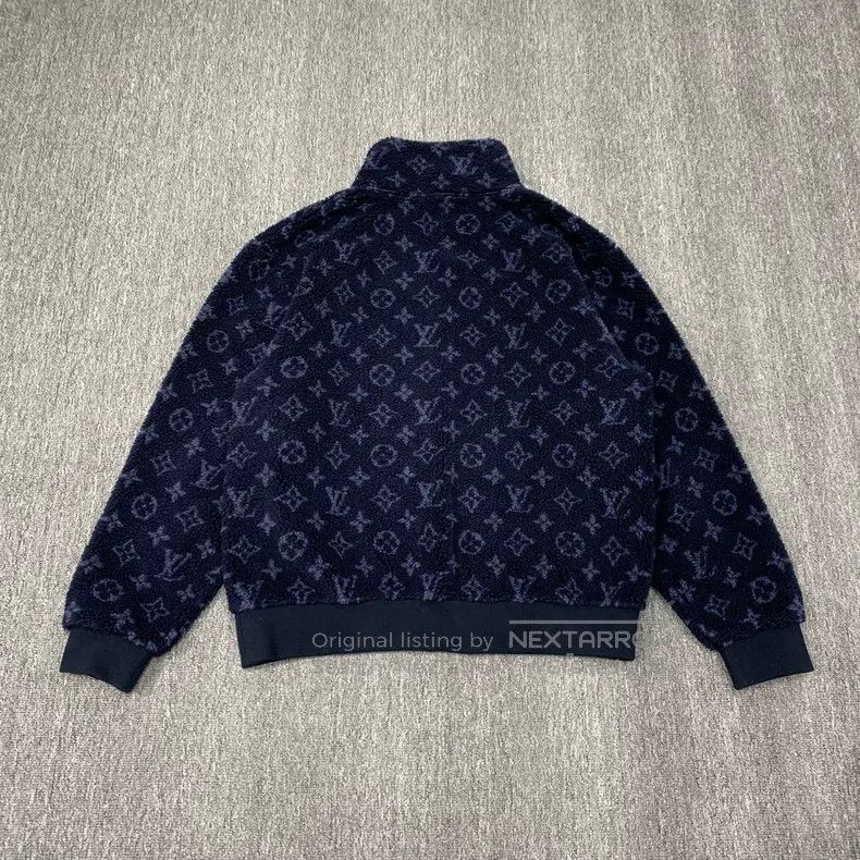 Louis Vuitton Louis Vuitton Blue full print teddy jacket Size US M / EU 48-50 / 2 - 2 Thumbnail