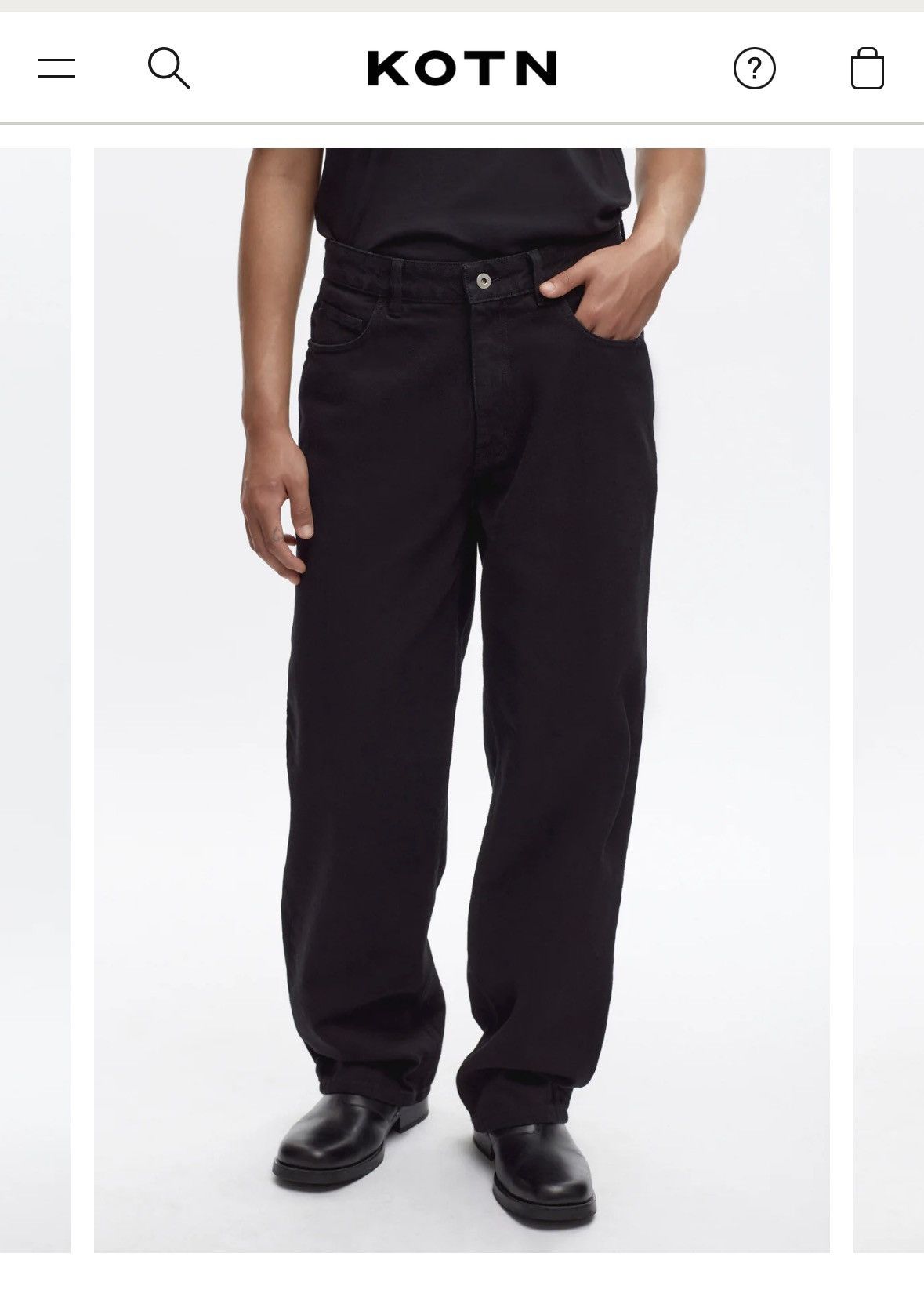 Kotn Men’s Memphis Denim in Black 28/32 NWT Size US 28 / EU 44 - 2 Thumbnail