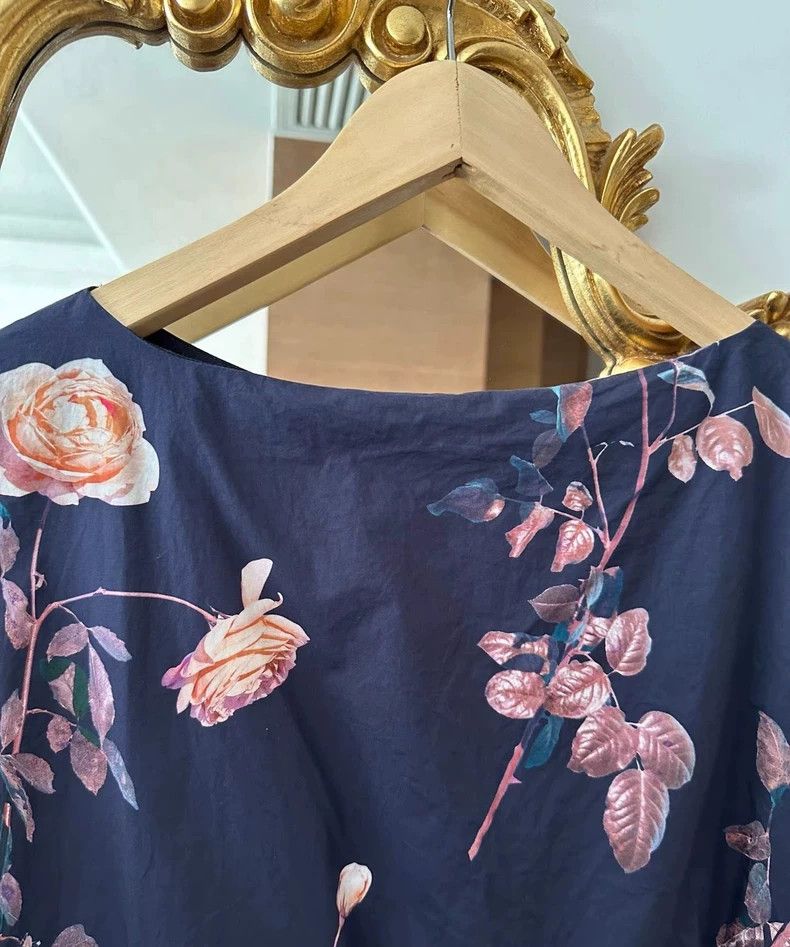 Dries Van Noten Dries Van Noten size:42 Deep Blue Garden series short-slee Size XS / US 0-2 / IT 36-38 - 3 Thumbnail