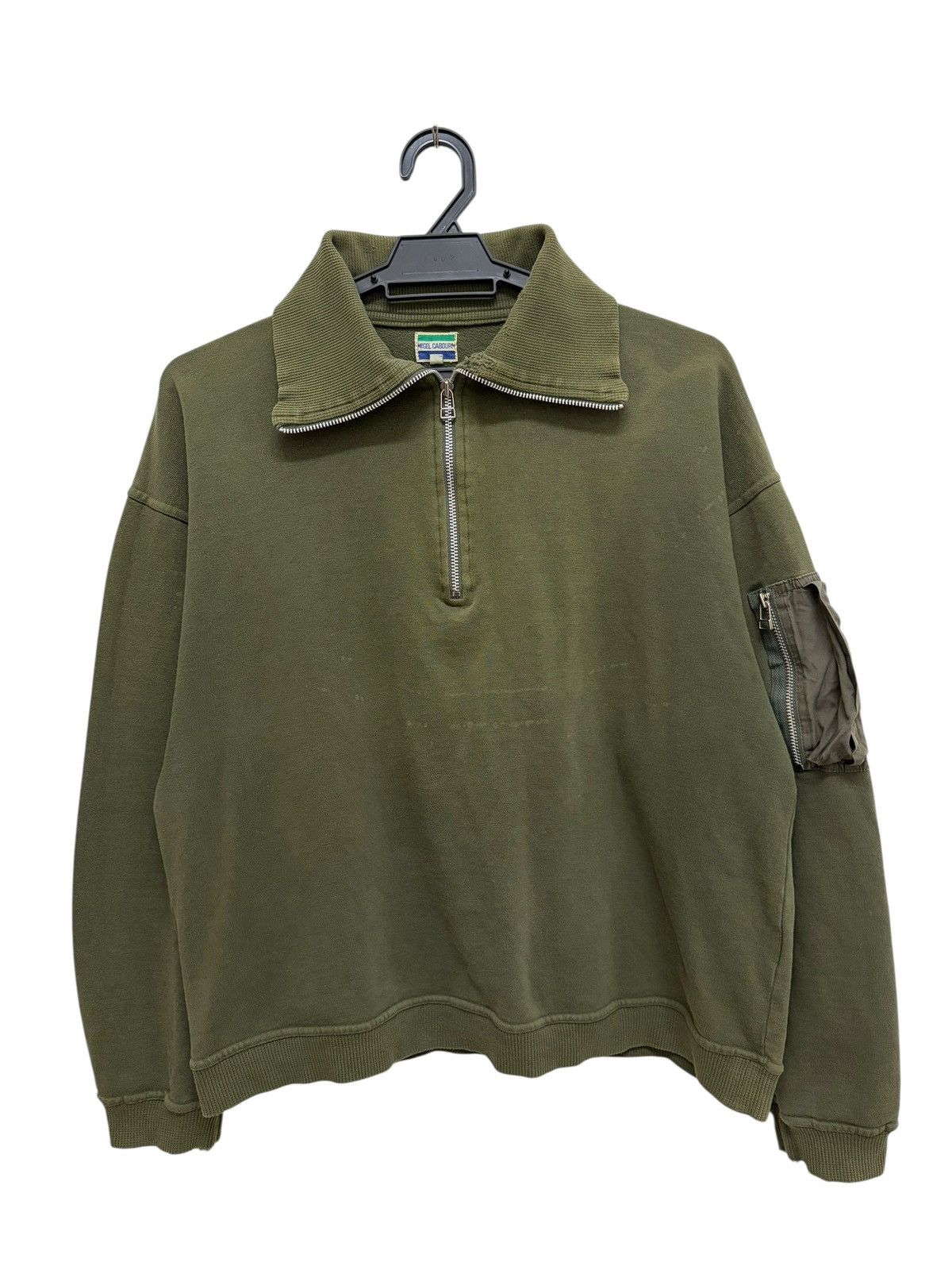 Nigel Cabourn NIGEL CABOURN 🫒 MILITARY HALF ZIP PULLOVER UTILITY POCKET Size US M / EU 48-50 / 2 - 1 Thumbnail