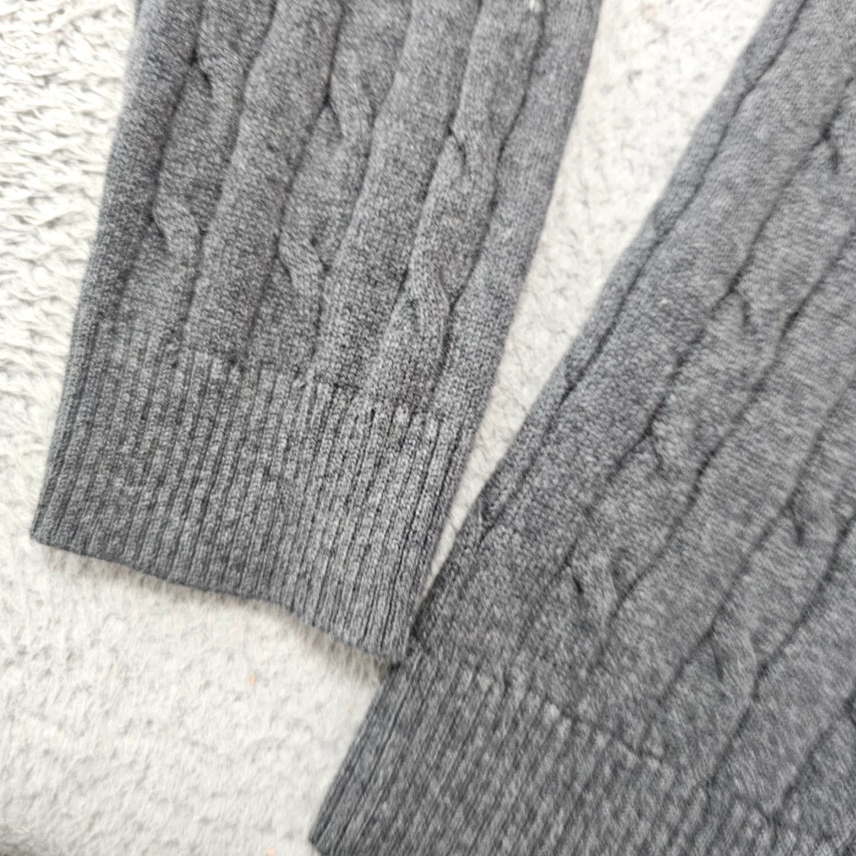 Club Room Club Room Mens Sweater Crewneck Knit Cable Gray Medium (Tag XL) Size US M / EU 48-50 / 2 - 3 Thumbnail