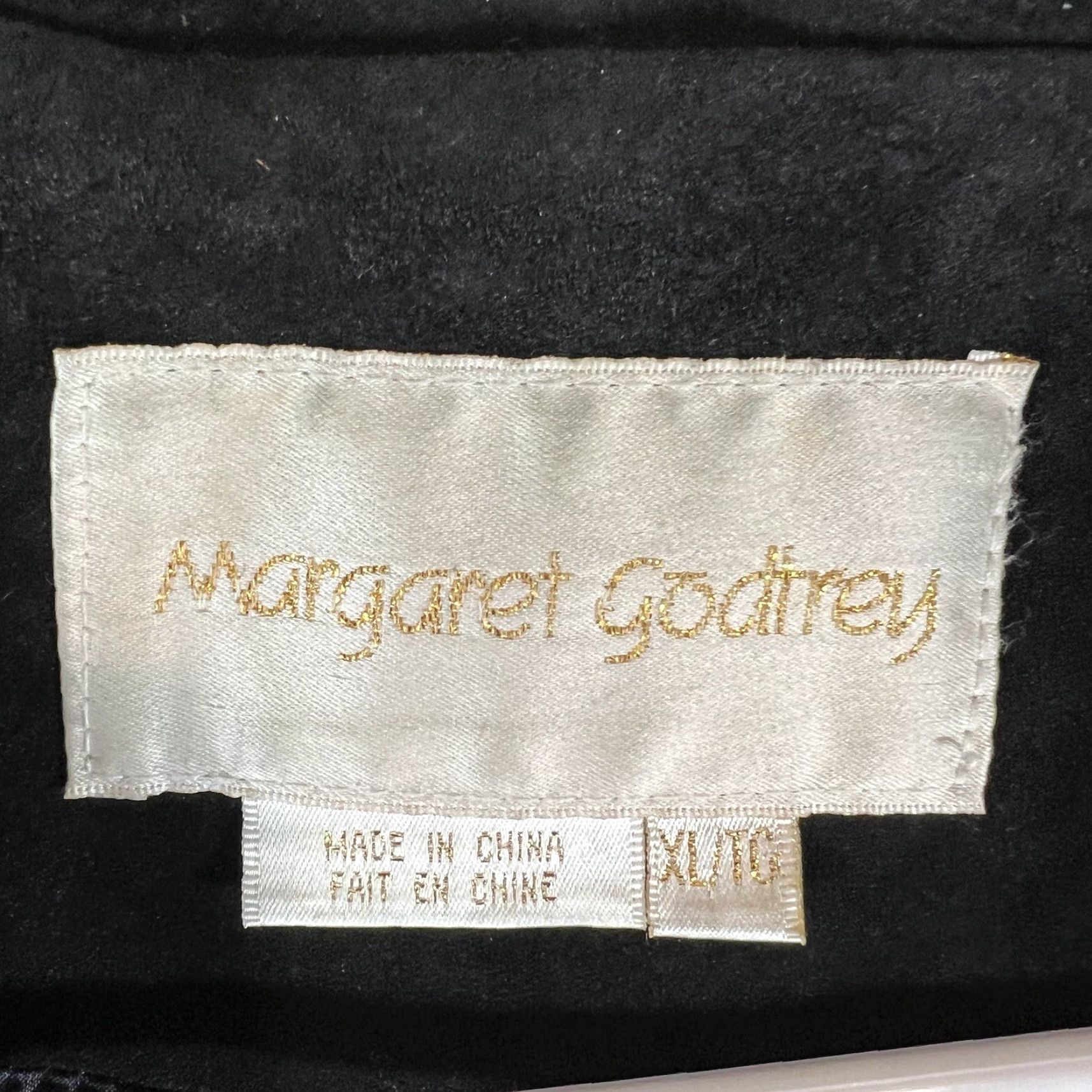 Vintage Margaret Godfrey Womens Suede Leather Jacket Black XL Size XL / US 12-14 / IT 48-50 - 2 Thumbnail