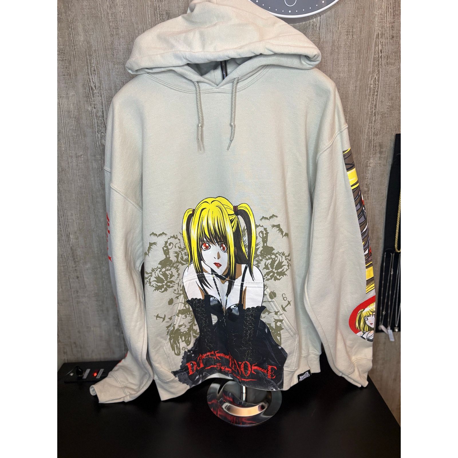 Broken Promises Co. NWOT Sz. M - Mens DeathNote Hoodie by Broken Promises, beige Size US M / EU 48-50 / 2 - 1 Thumbnail