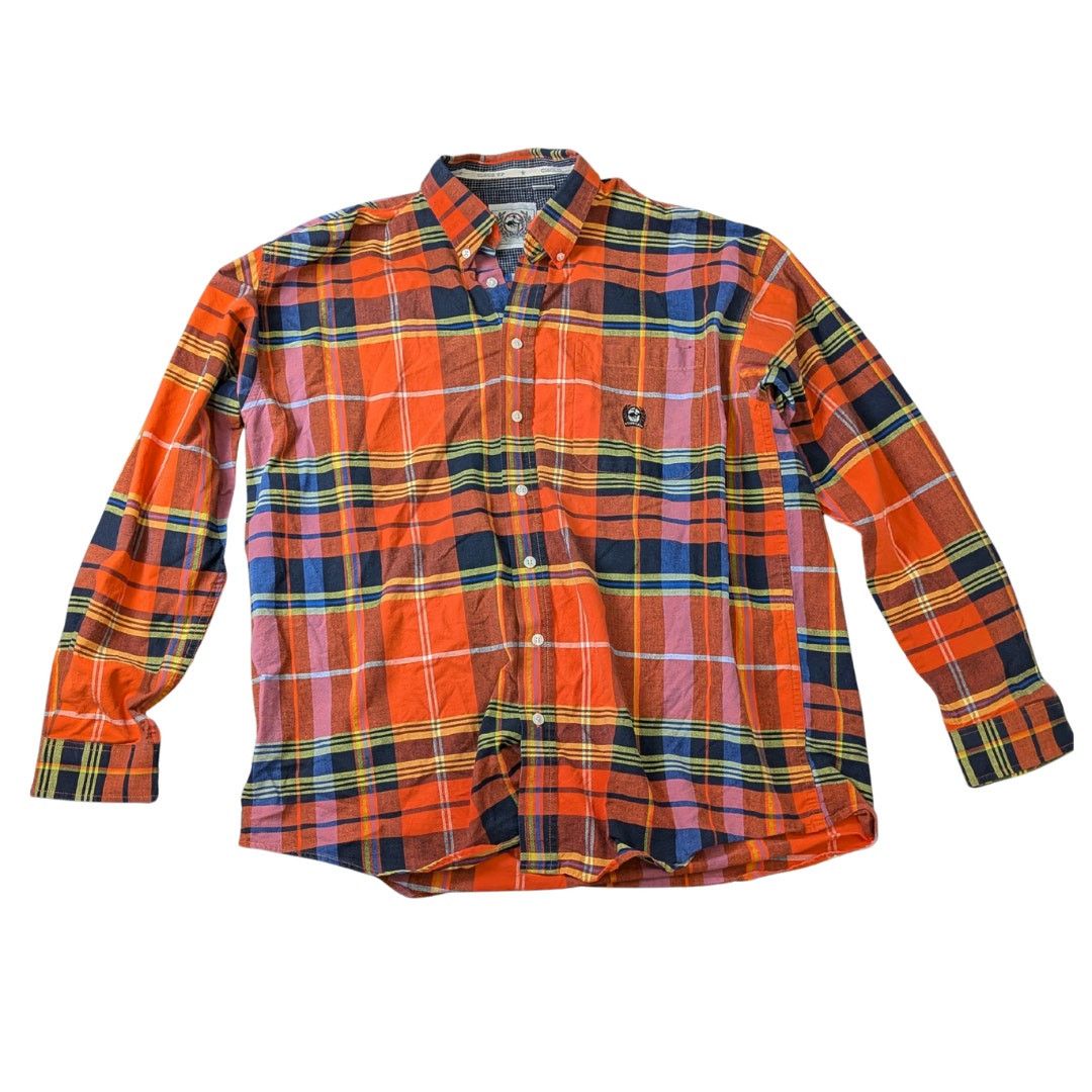 CINCH Cinch Fiery Orange/Blue Western Long-Sleeve Button-Up Size US XL / EU 56 / 4 - 1 Thumbnail