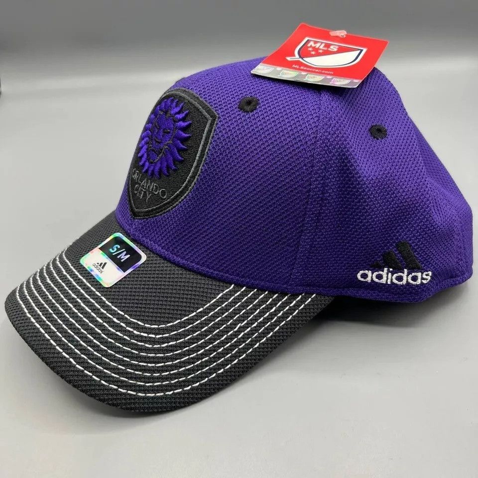 Adidas Orlando City Hat Men S-M Adidas MLS Stretch Fitted Cap New Size ONE SIZE - 2 Thumbnail