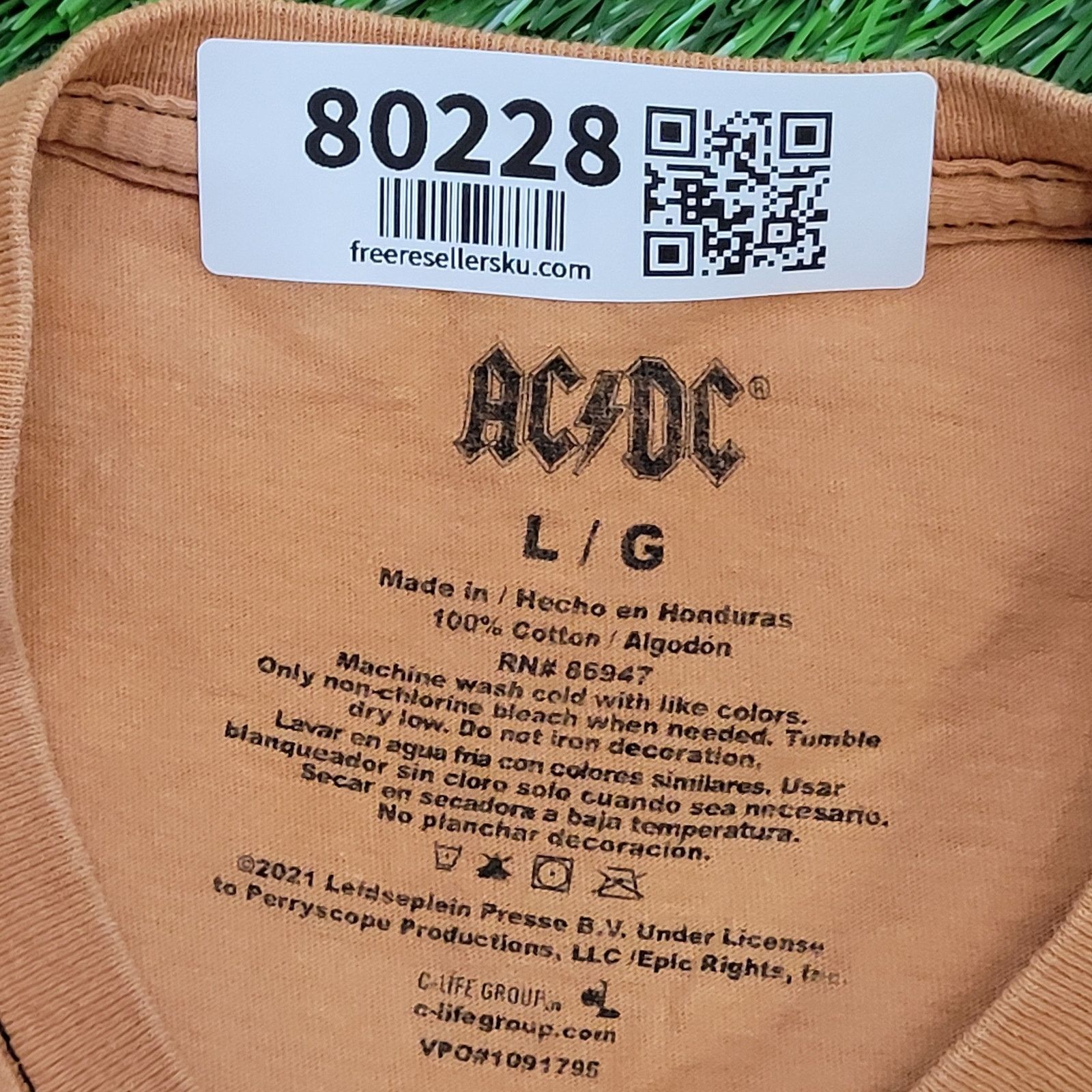 Other ACDC Leopard Print Crop-Top Shirt Womens L 21x18 Bleach Dye Size L / US 10 / IT 46 - 8 Thumbnail
