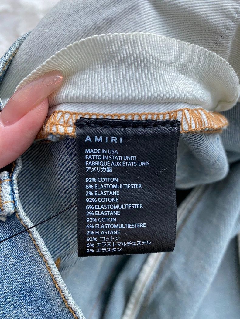 Amiri Amiri Washed blue medal patchwork jeans 2502-Nextarrow Size US 38 / EU 54 - 4 Thumbnail