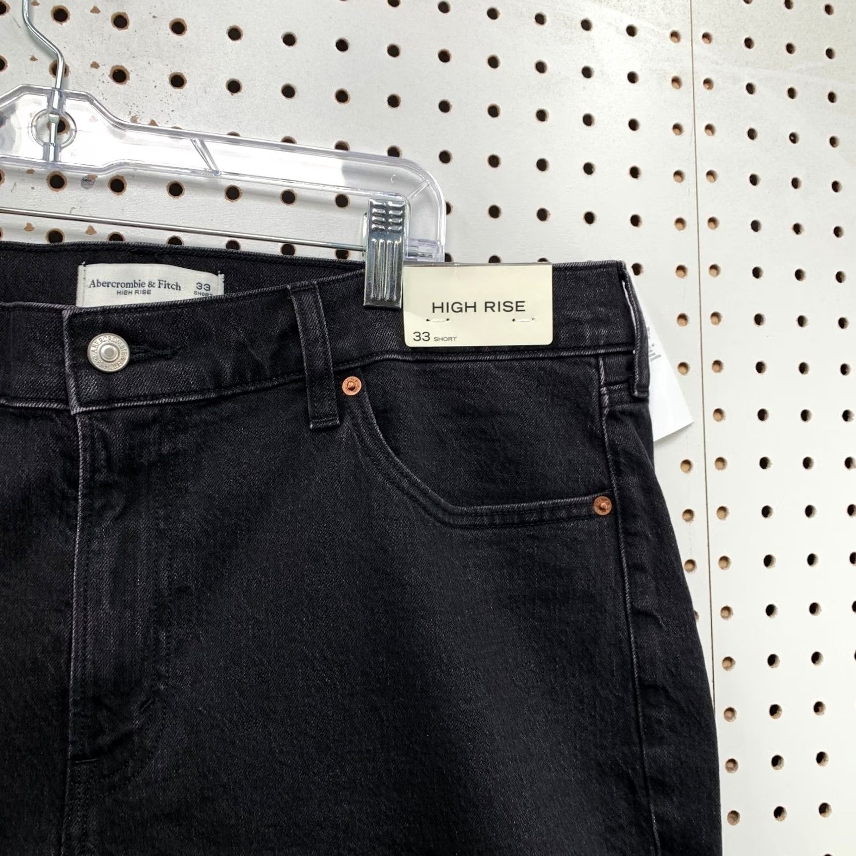 Abercrombie & Fitch Abercrombie & Fitch Jeans Womens Black Highrise 33 Short 36x26 Denim 90s Size 24" / US 00 / IT 34 - 5 Thumbnail