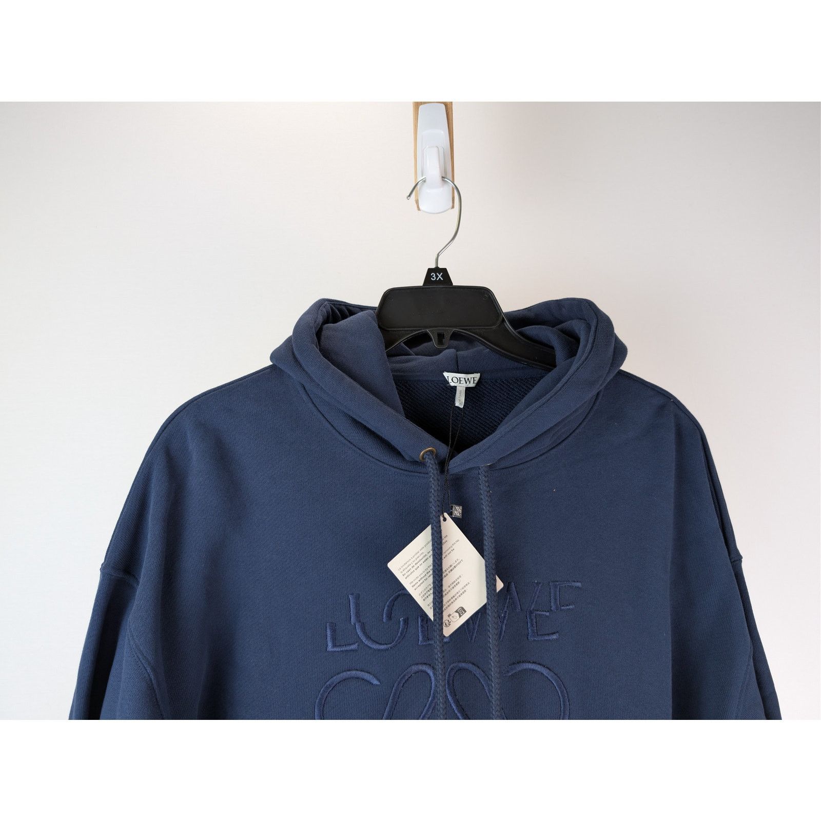 Loewe o1rshd1 Felpa Relaxed Fit Prussian Hoodie in Blue Size US XL / EU 56 / 4 - 3 Thumbnail